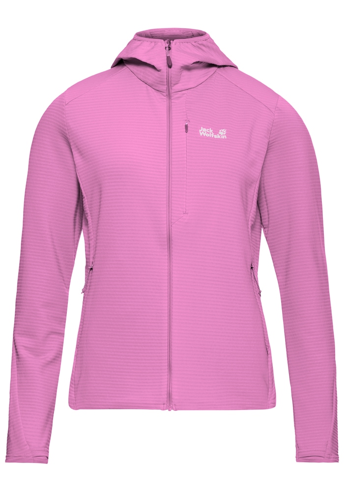 Jack Wolfskin Veste polaire »LITESTRIDE HOODED FZ W« avec capuche avec poches zippées et poche poitrine