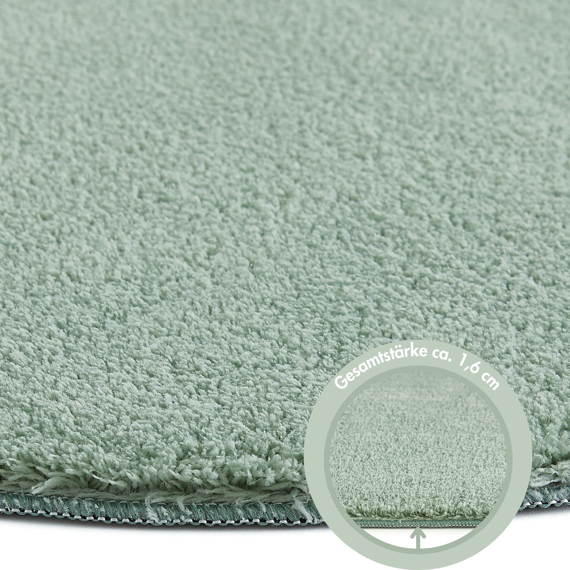 Andiamo Badematte »Arezzo« Höhe 16 mm rutschhemmend beschichtet fussbodenheizungsgeeignet | schnell trocknend Uni Farben, weich & kuschelig, auch in rund und als 2er Set erhältlich