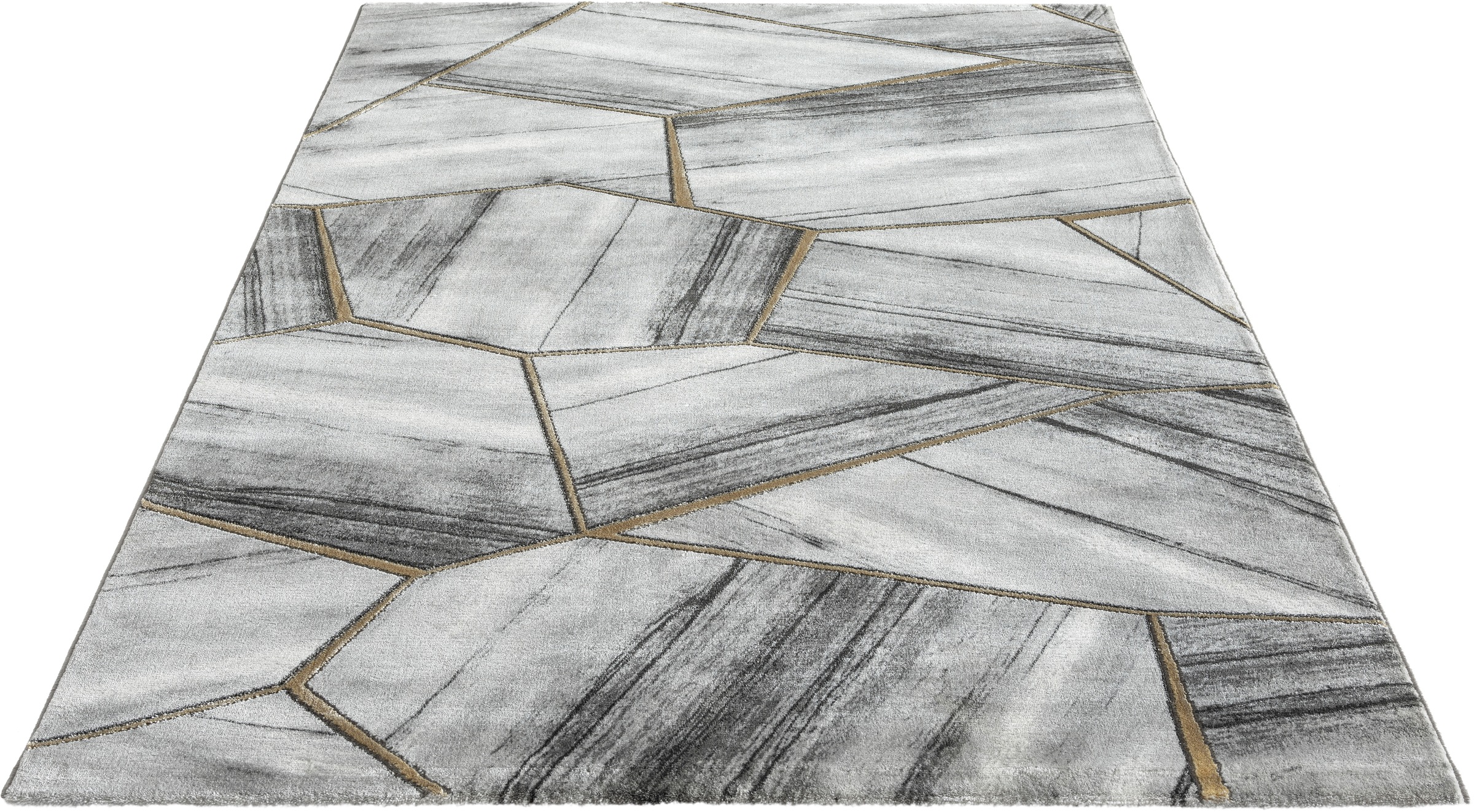 Image of Leonique Teppich »Biel«, rechteckig, 12 mm Höhe, 3D-Effekt, geometrisches & modernes Design, weiche Haptik, Kurzflor, pflegeleicht, ideale Teppiche für Wohnzimmer, Schlafzimmer, Esszimmer, Arbeitszimmer bei Ackermann Versand Schweiz