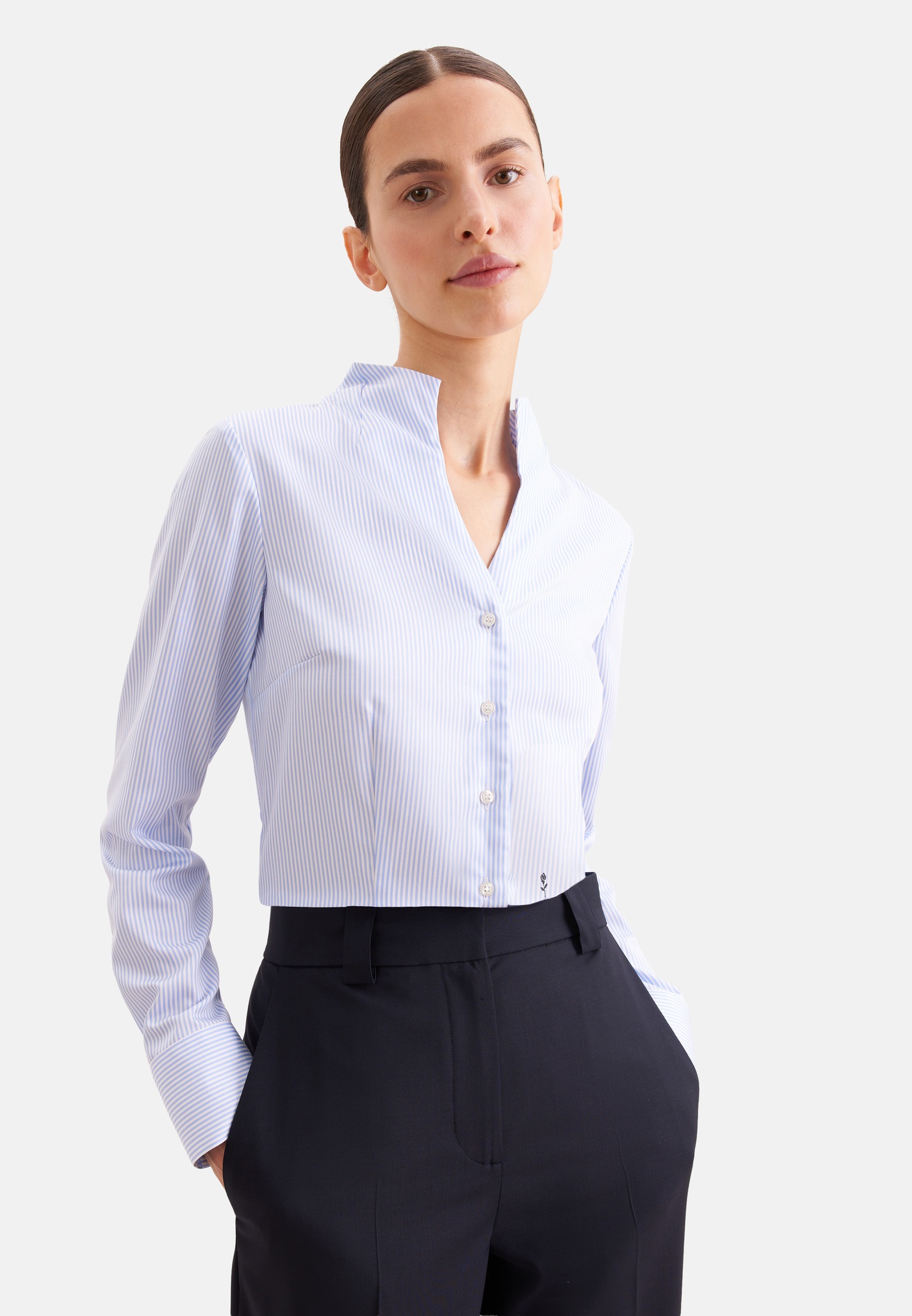Image of seidensticker Klassische Bluse 1/1 Stehkragen Gestreift