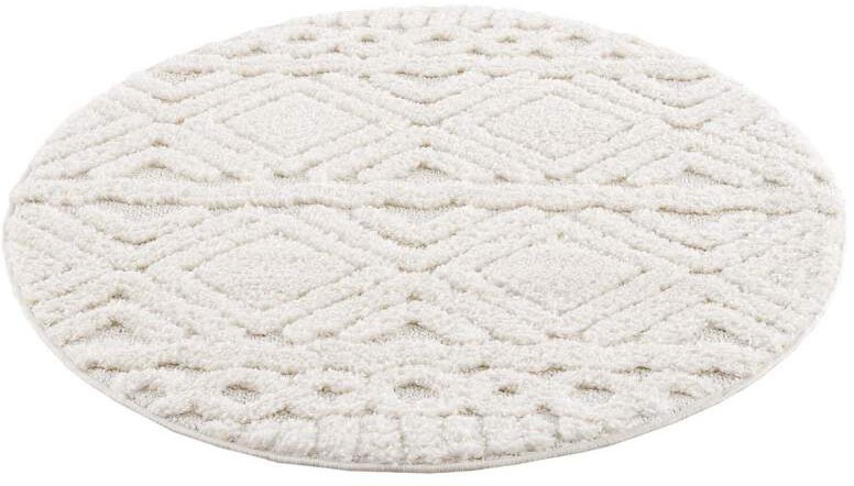 Image of Carpet City Teppich »Focus«, rund, 20 mm Höhe, Boho-Teppich, besonders weich, 3D-Effekt, Rauten-Design, ideale Teppiche für Wohnzimmer & Schlafzimmer bei Ackermann Versand Schweiz