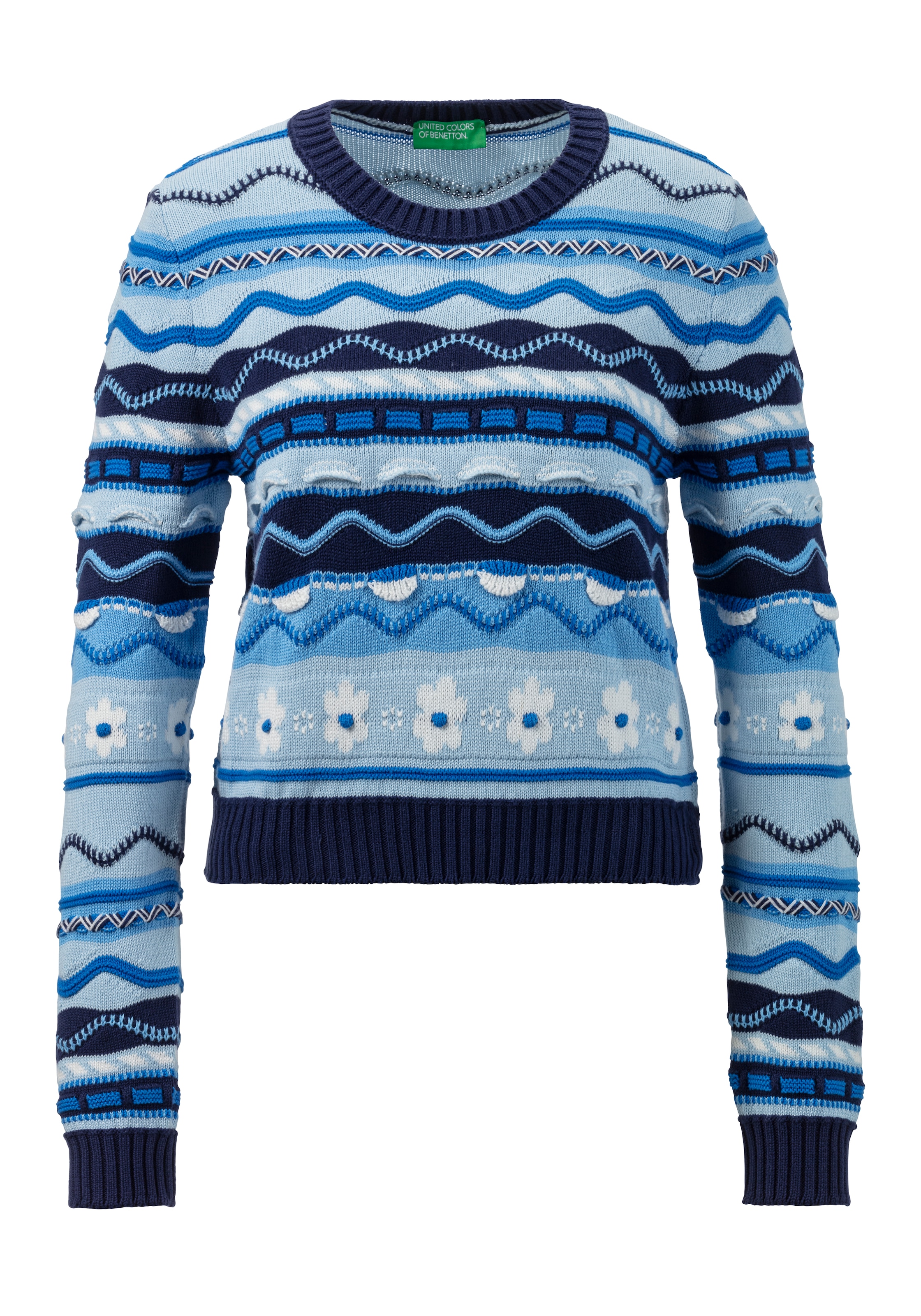 Image of United Colors of Benetton Jacquardpullover mit verschiedenen Strickmustern