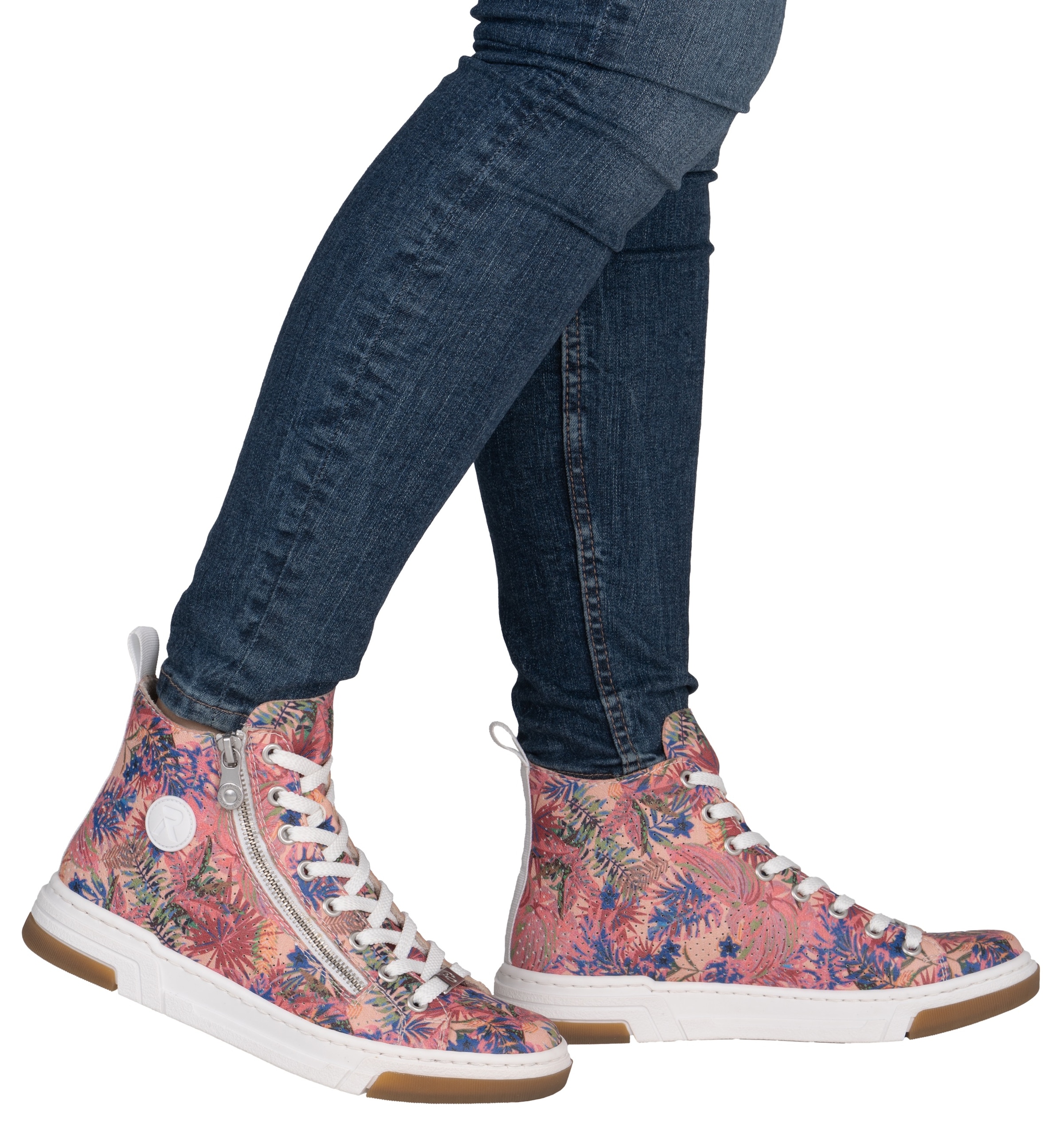 Rieker Sneakers  High Top-Sneaker, Freizeitschuh, Schnürschuh mit Plateausohle