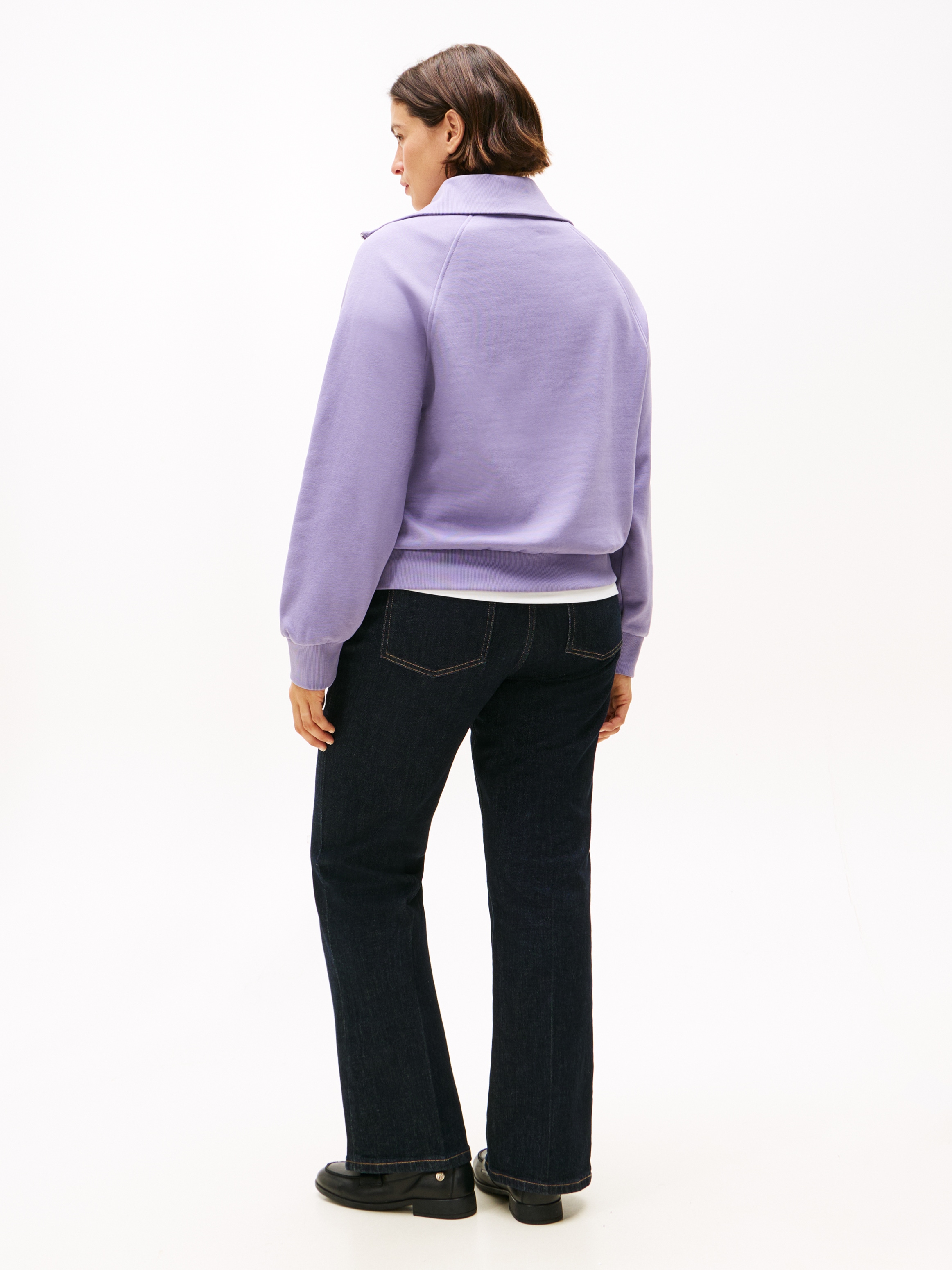 Tommy Hilfiger Curve Sweatshirt »CRV CLASSIC SCRIPT FLEECE 1/2ZIP«, in grossen Grössen