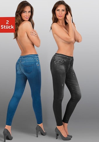Jeansleggings, (2er-Pack), mit aufgedruckter Jeansoptik kaufen