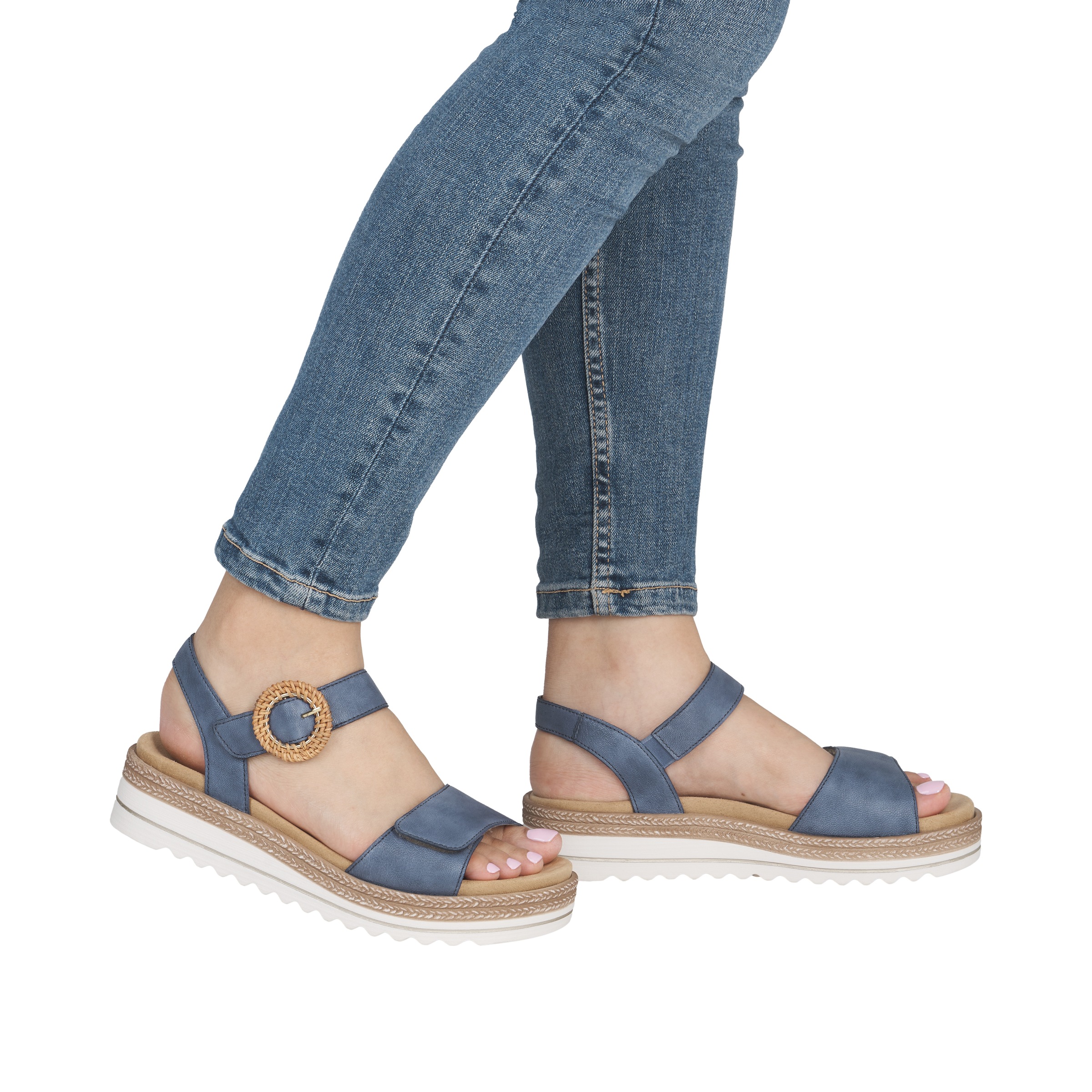 Remonte  Sommerschuh, Riemchensandale mit praktischen Klettverschlüssen