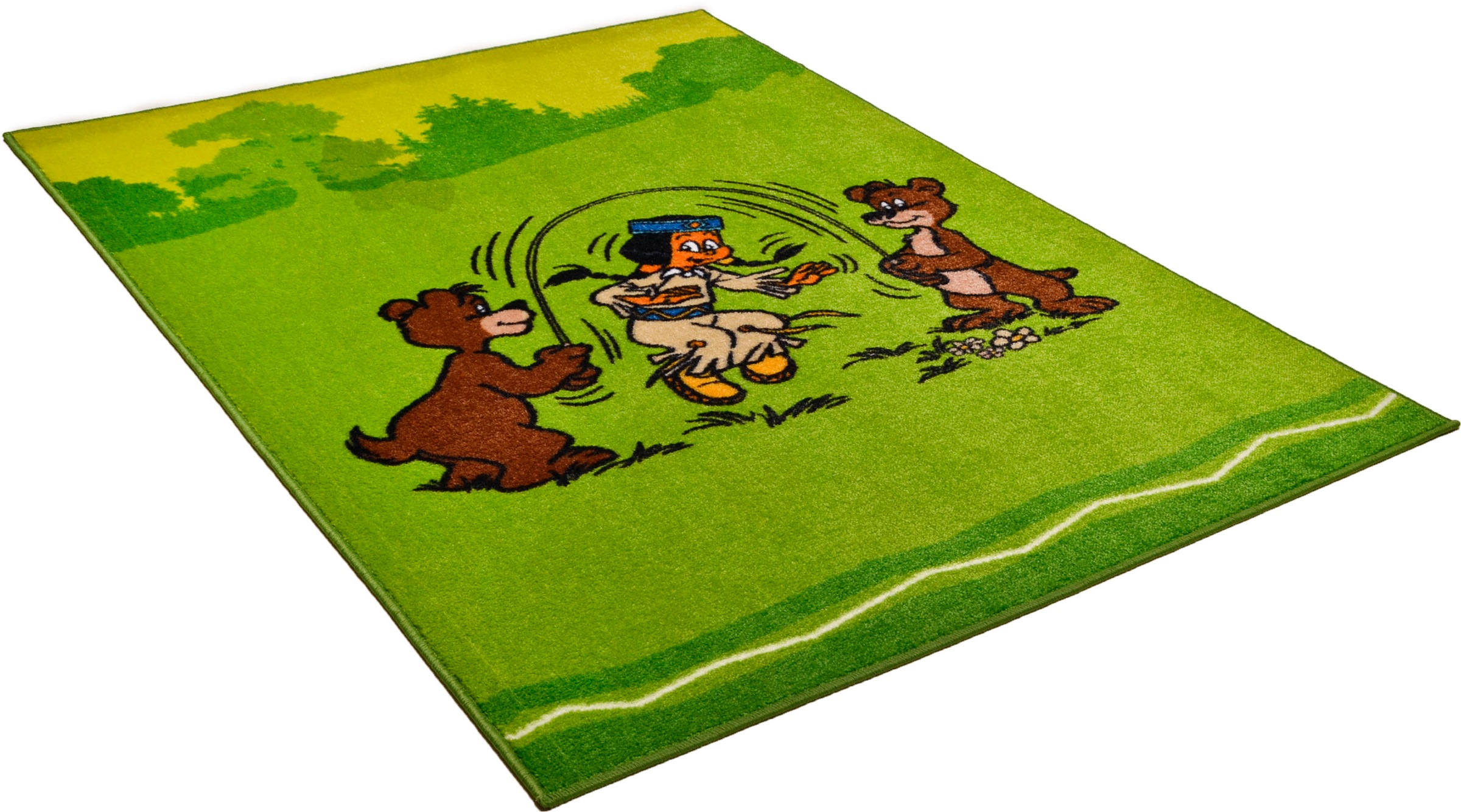 Image of YAKARI Kinderteppich »Regenbogen und Bären«, rechteckig, 10 mm Höhe, Ränder farblich passend eingefasst (gekettelt), Kinderzimmer bei Ackermann Versand Schweiz