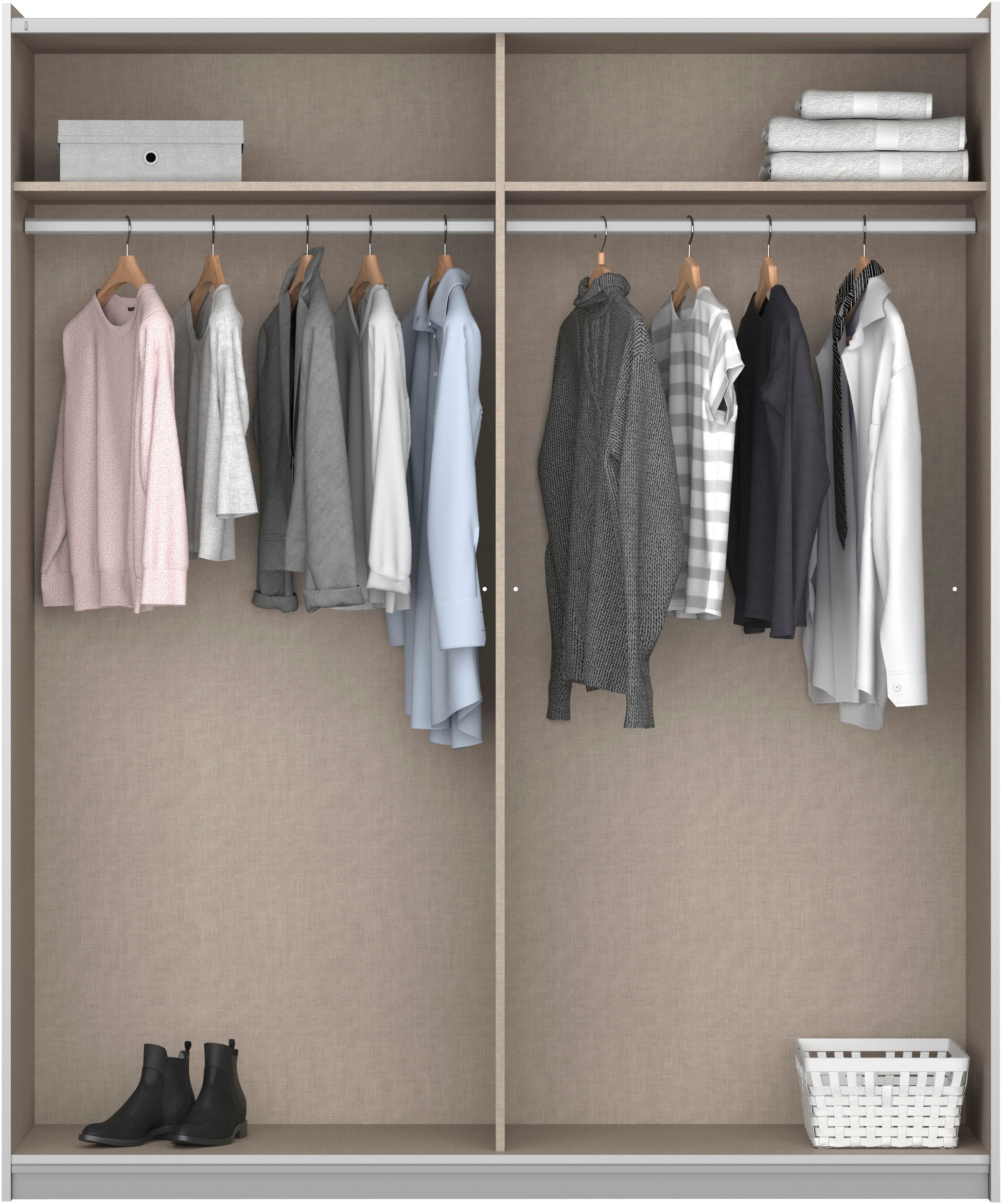 rauch Armoire à portes coulissantes »Kleiderschrank Schrank Kinderzimmer Topseller OTTOs CHOICE SUBITO« Garderobe Vollspiegel Breiten 136 & 181 Höhe 197 cm - MADE IN GERMANY