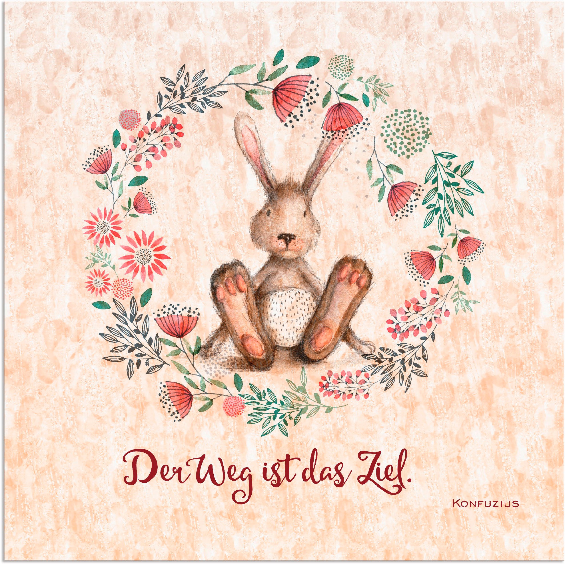 Image of Artland Wandbild »Lebensweisheit Das Ziel«, Tiere, (1 St.), in vielen Grössen & Produktarten - Alubild / Outdoorbild für den Aussenbereich, Leinwandbild, Poster, Wandaufkleber / Wandtattoo auch für Badezimmer geeignet bei Ackermann Versand Schweiz