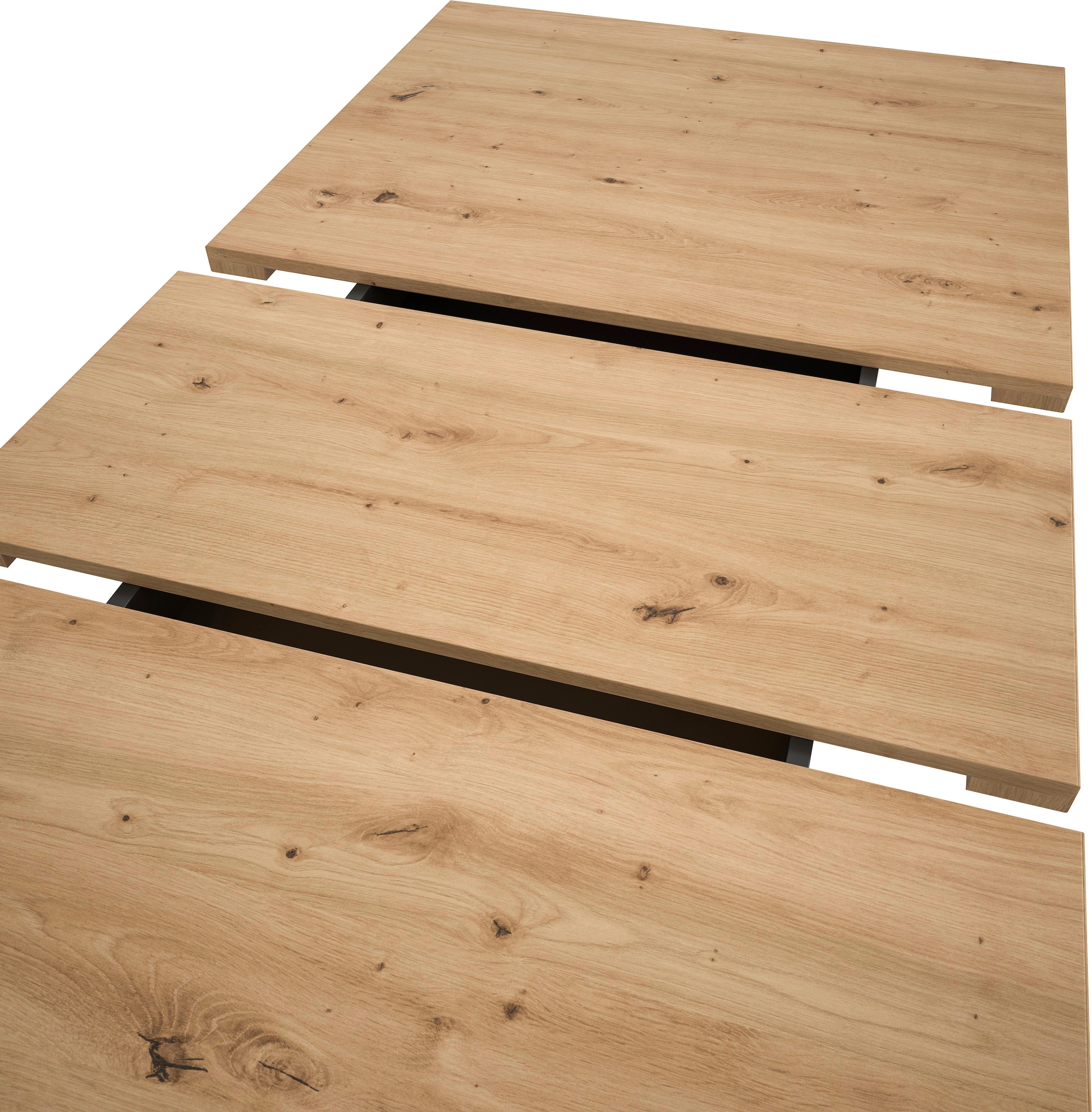 Home affaire Esstisch »Motus, ausziehbar 150 -190 cm, inklusive 40 cm Einlegeplatte« Set, 1 Stk. tlg. V-Gestell mit Bodenplatte, Tisch, Küchentisch, Esszimmer, Küche