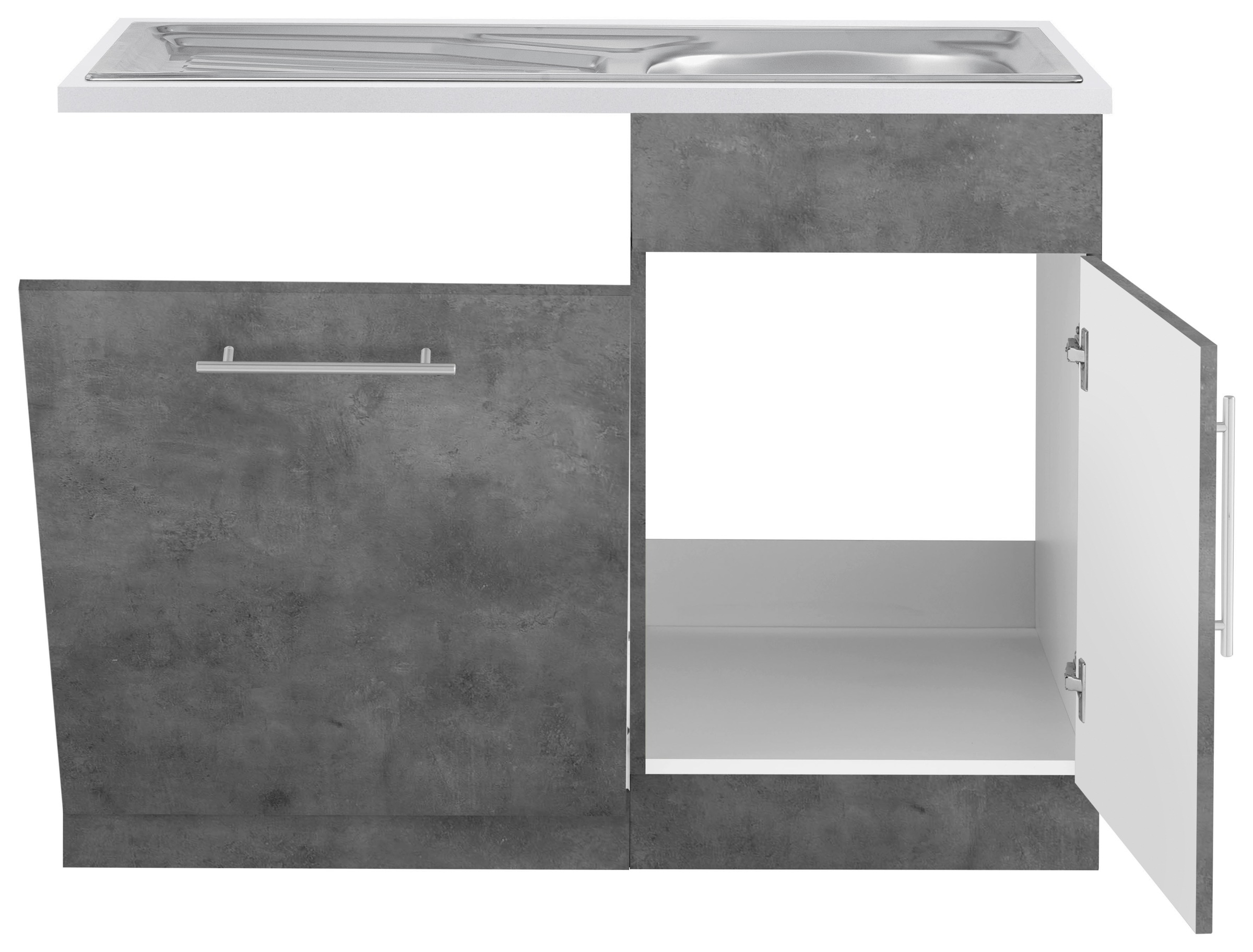 wiho Küchen Spülenschrank "Cali" 110 cm breit, inkl. Tür/Sockel für Geschirrspüler
