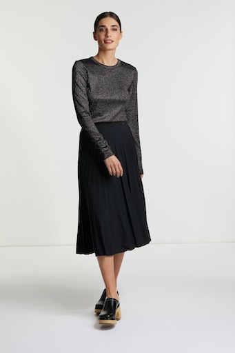Longsleeve, aus glitzerndem Lurex