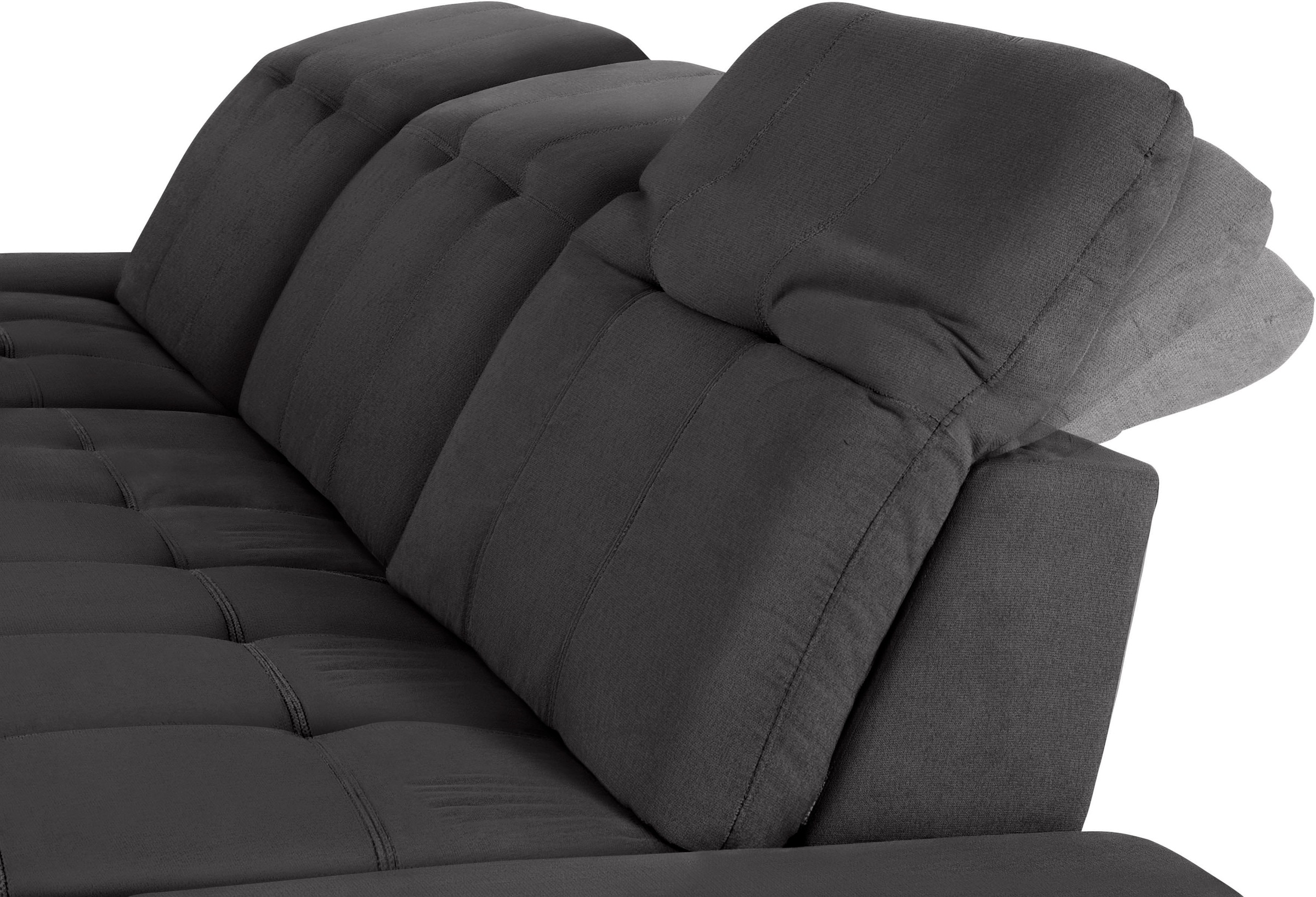 COTTA Ecksofa »Holiday L-Form mit Sitztiefen-, Armteil- und Kopfteilverstellung«, wahlweise mit Bettfunktion & Bettkasten