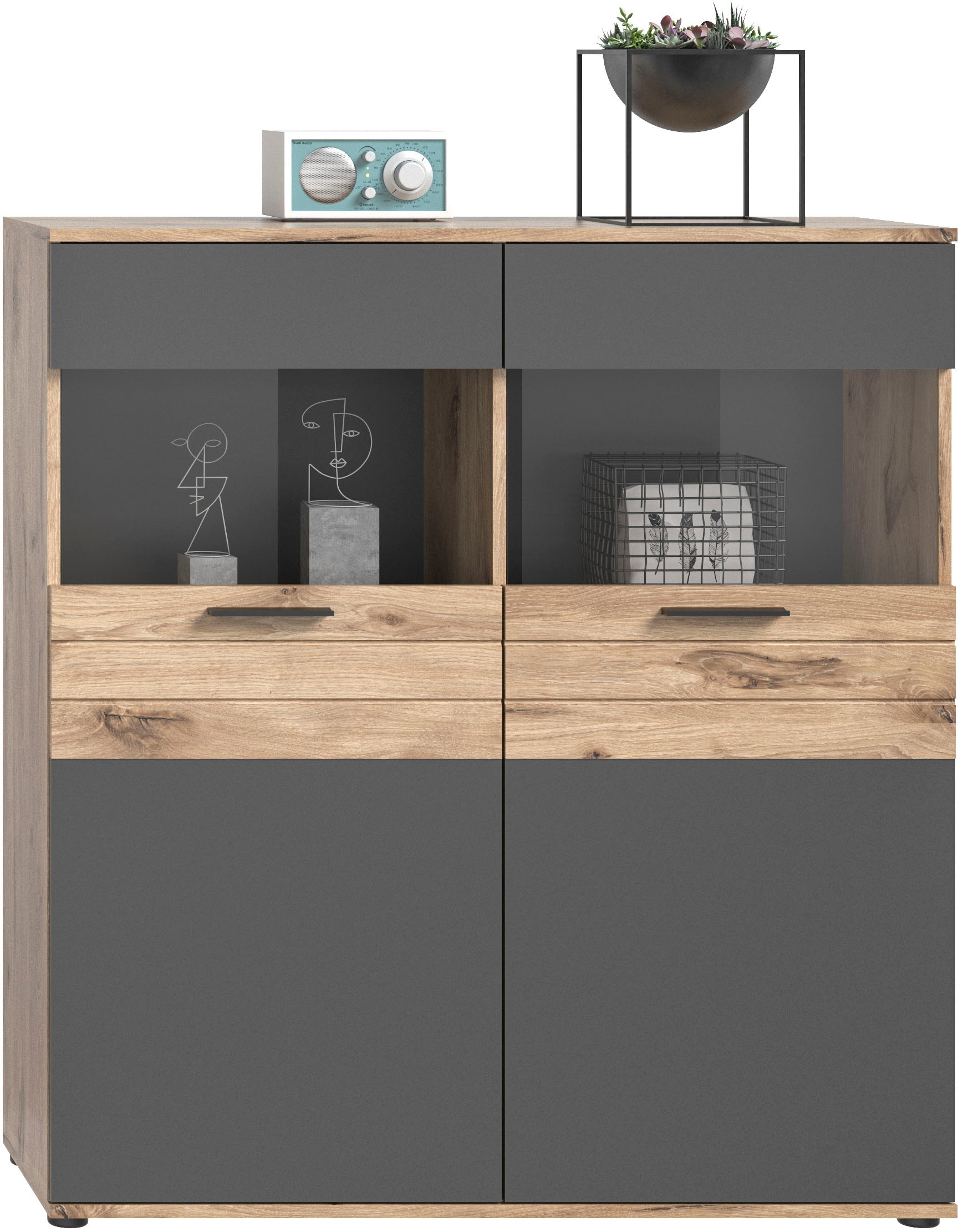 Image of Home affaire Vitrine "Riga" Höhe 122 cm