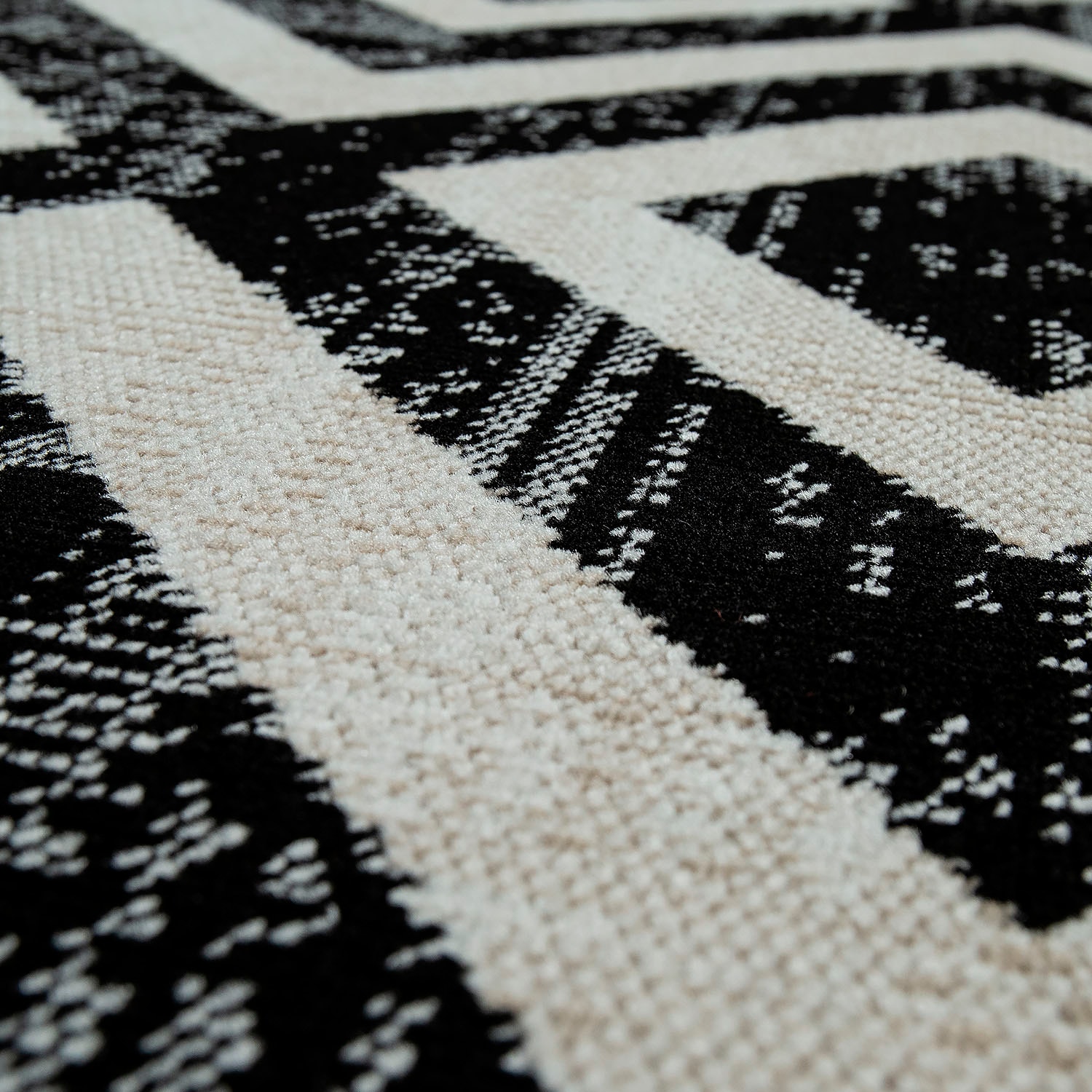 Paco Home Teppich »Poco 821«, rund, 6 mm Höhe, Kurzflor, Rauten-Design, In- und Outdoor geeignet