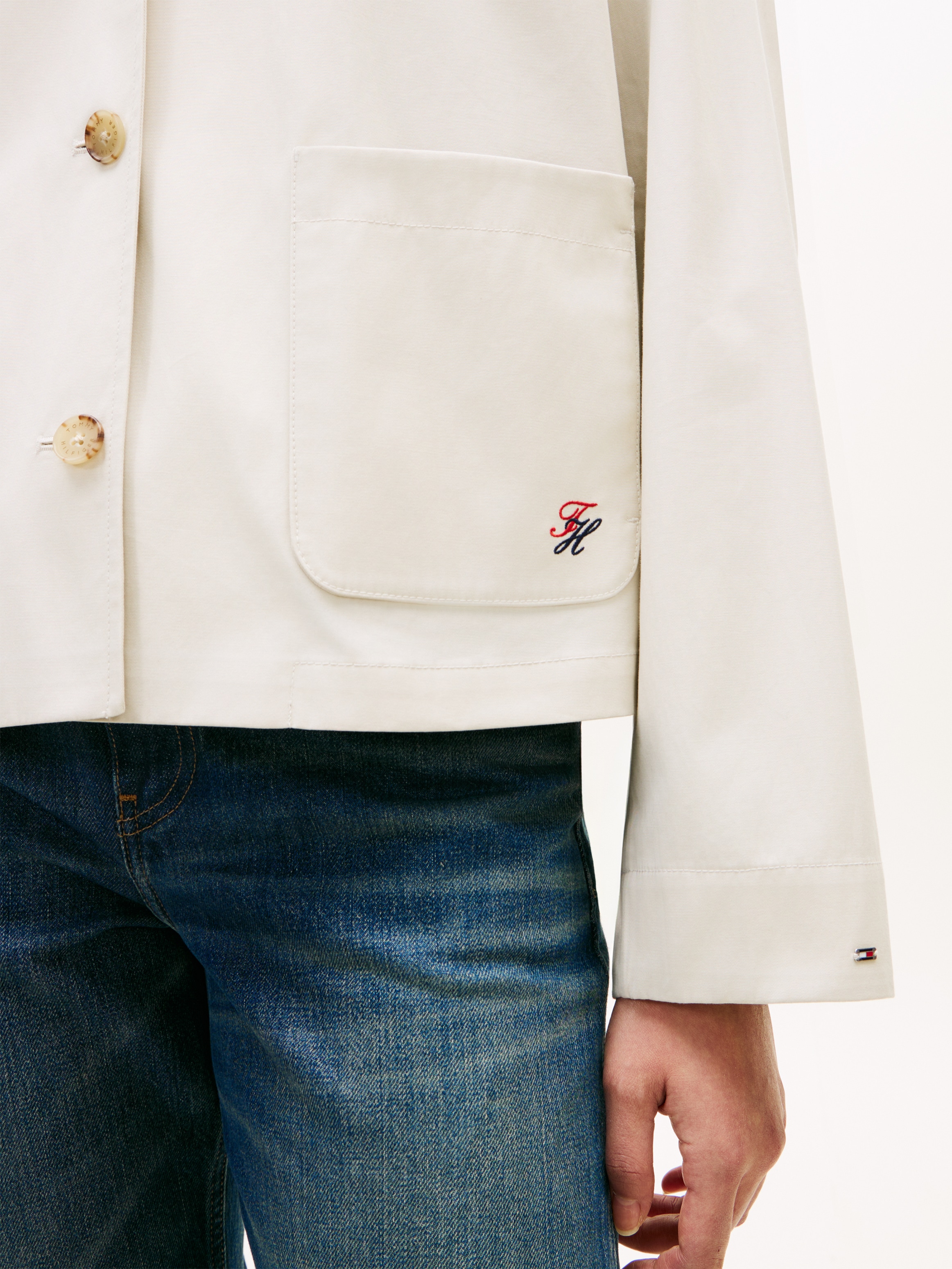 Tommy Hilfiger Veste courte »COTTON SHORT JACKET« mit aufgesetzten Brusttaschen