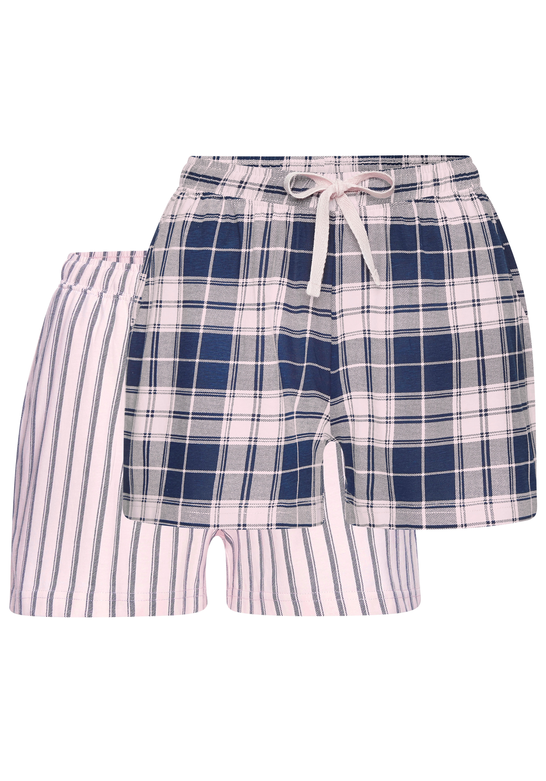 Vivance Dreams Pyjamashorts  Mit Streifen und Karos