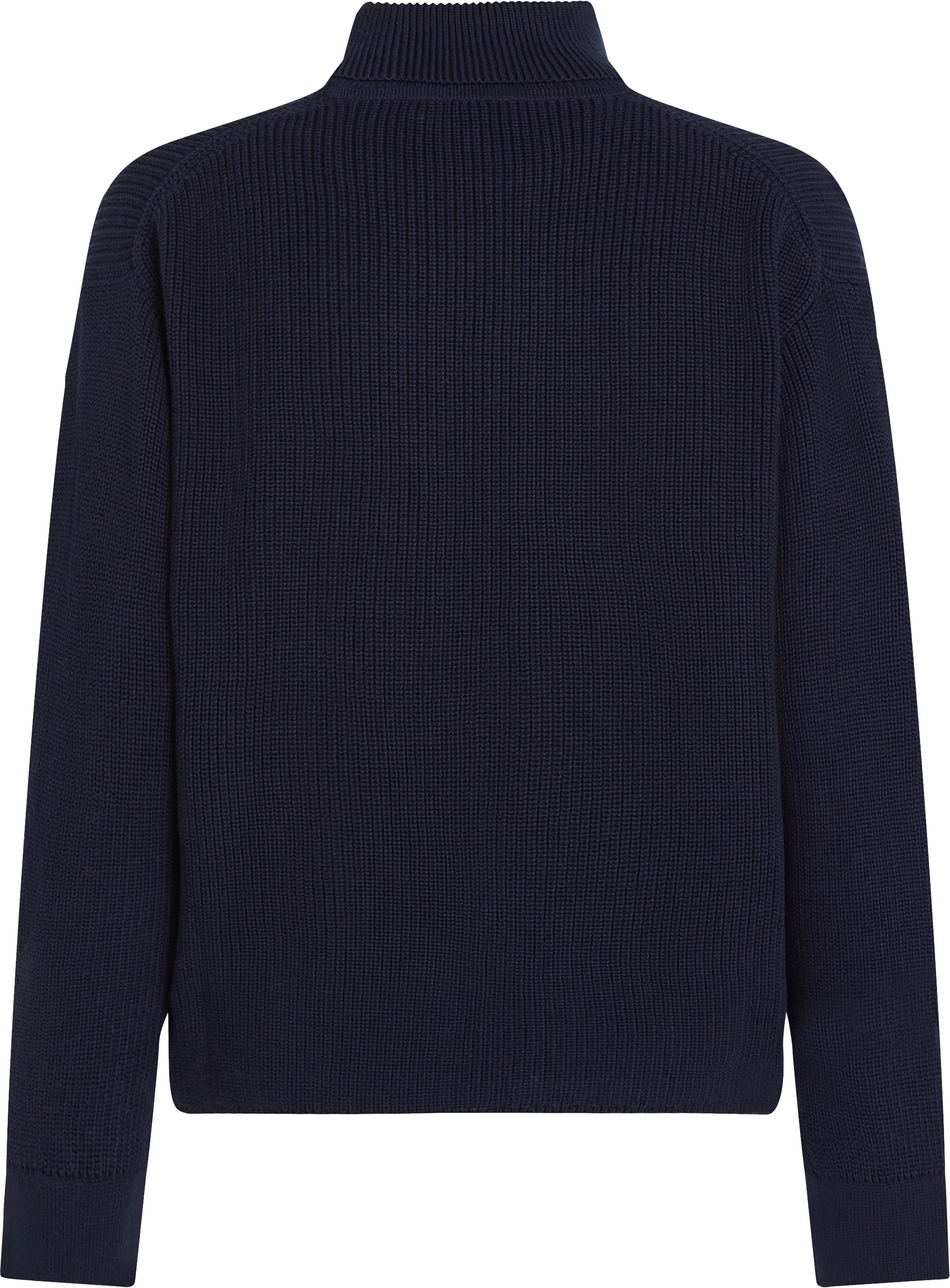 Tommy Hilfiger Strickpullover »CO CARDI STITCH ROLL-NK SWEATER«, mit Rollkragen