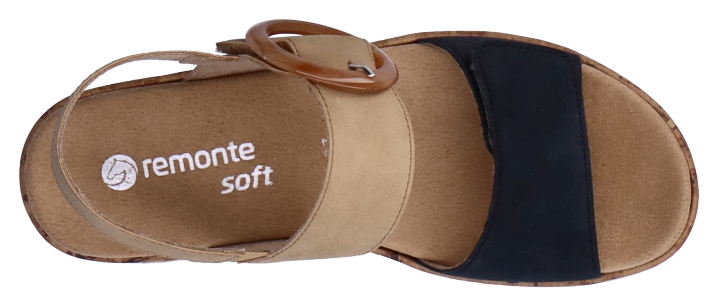 Remonte Sandales compensées  chaussure d'été, sandale à brides, fermetures pratiques à scratch