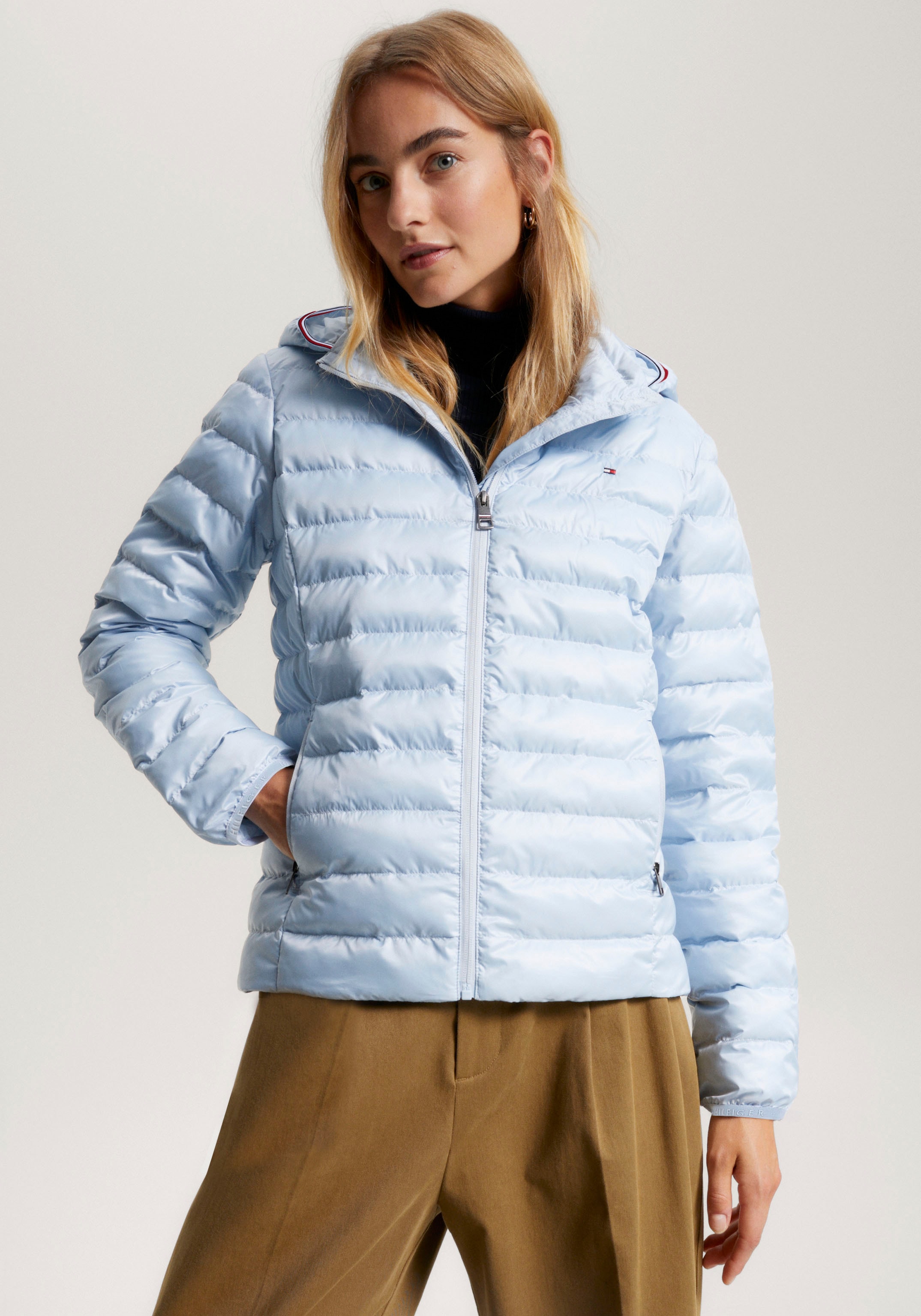 Steppjacke »LW PADDED GLOBAL STRIPE JACKET«, (Global Serie TH WOMEN), mit Kapuze, mit...