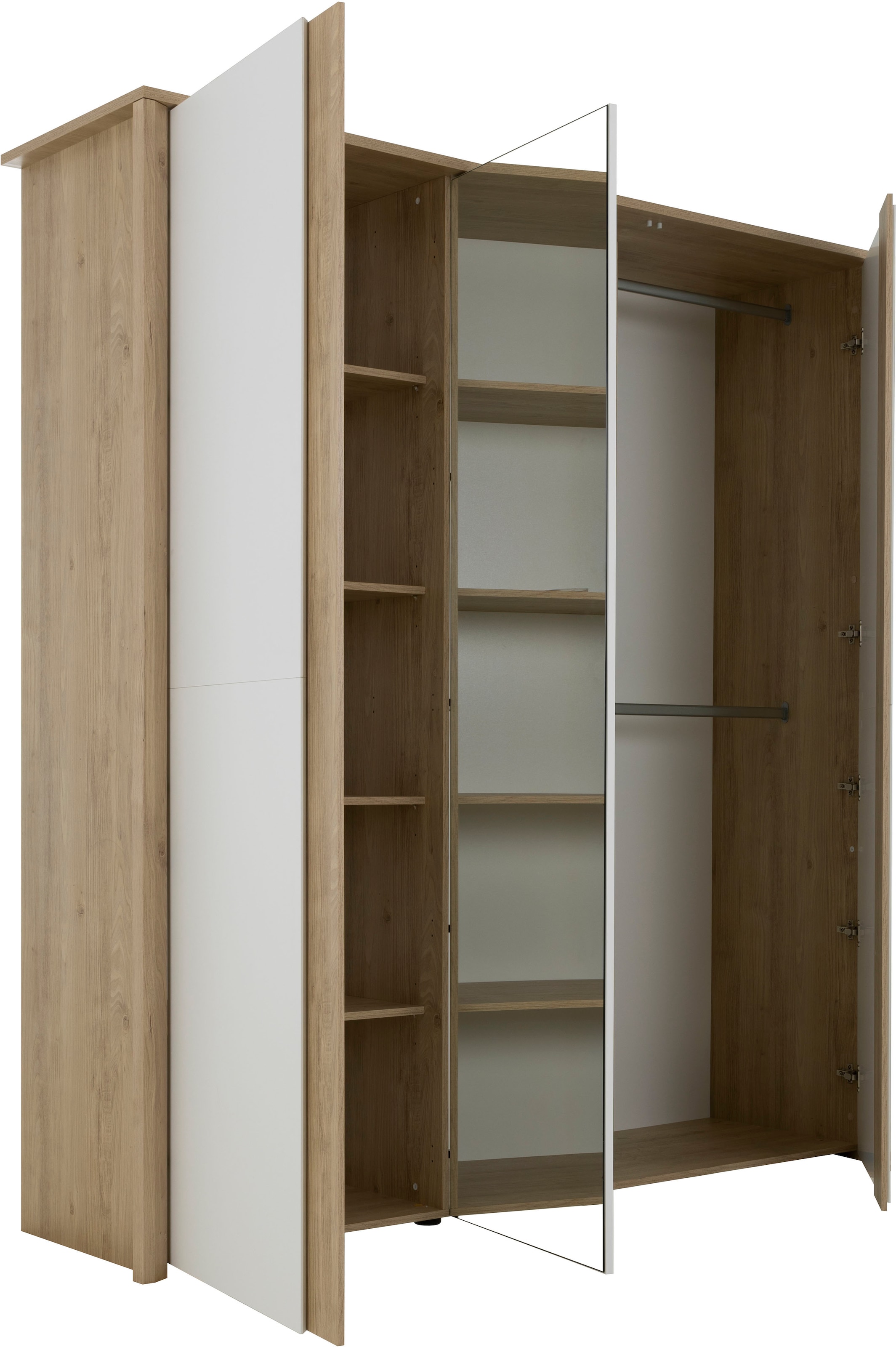 Gami Drehtürenschrank »MANAE«, 3-türiger Schrank mit Spiegel und grossem Stauraumvolumen
