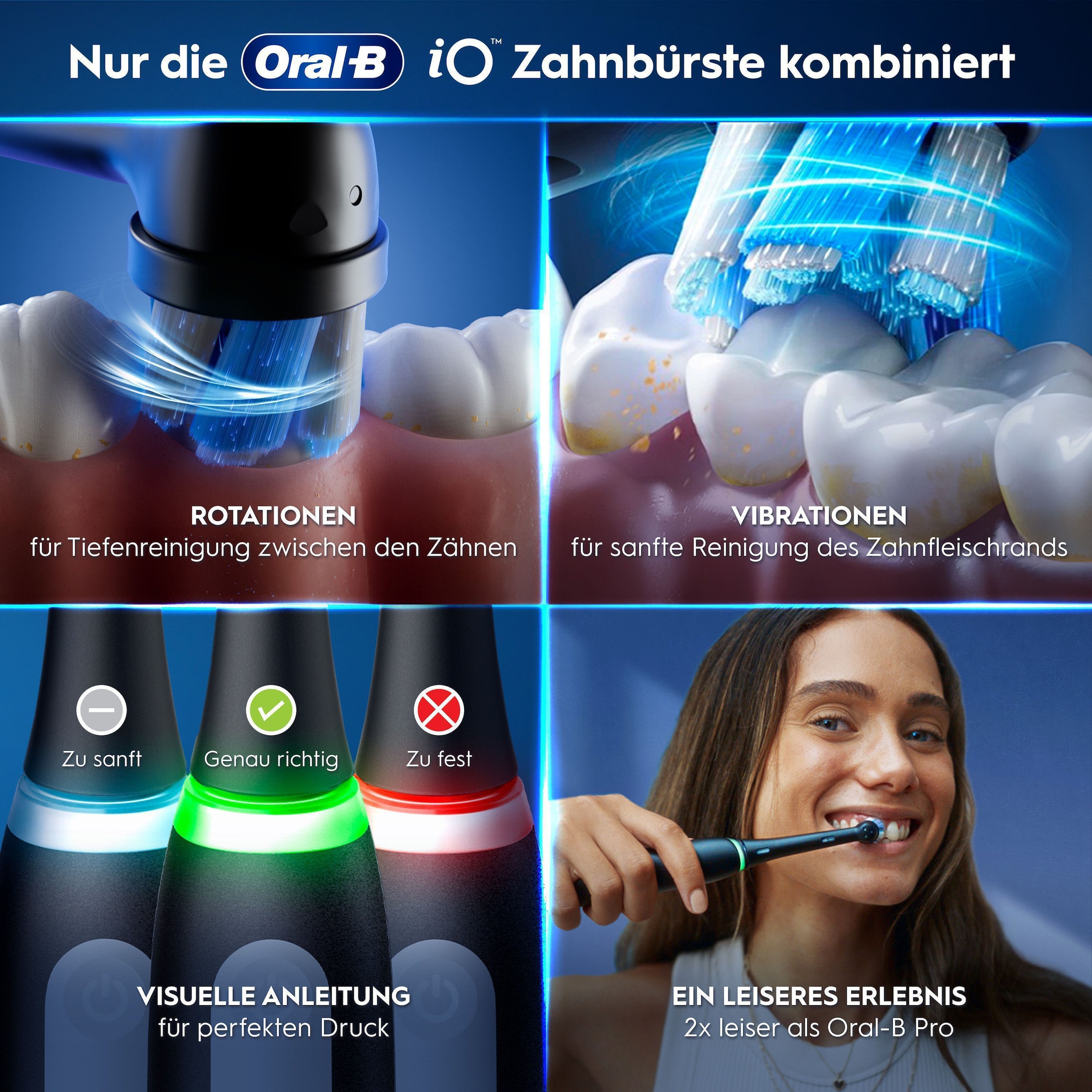 Oral-B »iO Series 3 Doppelpack« 2 cuis Aufsteckbürsten Technologie magnétique