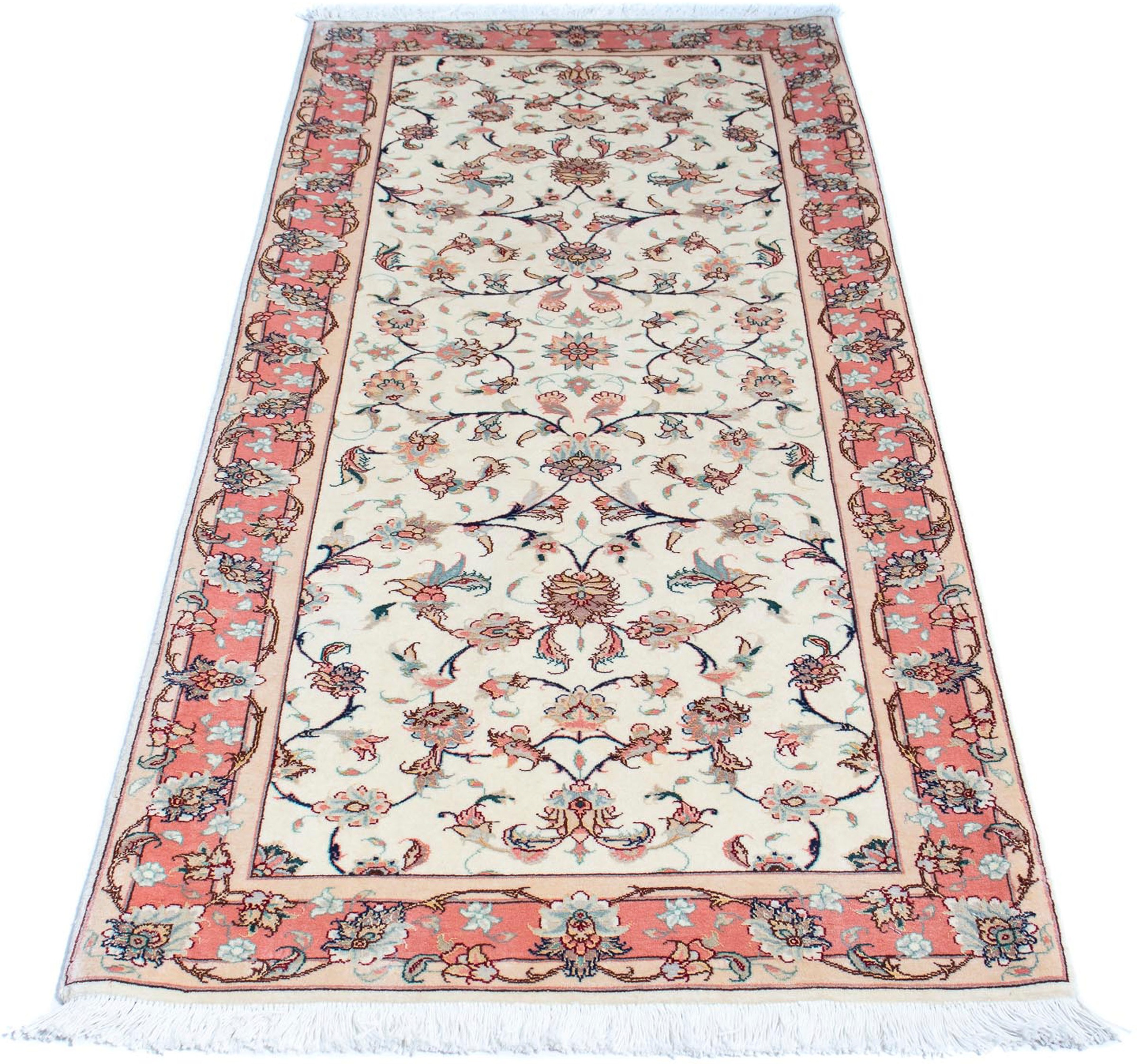 Image of morgenland Orientteppich »Perser - Täbriz - Royal - 187 x 77 cm - beige«, rechteckig, 7 mm Höhe, Wohnzimmer, Handgeknüpft, Einzelstück mit Zertifikat bei Ackermann Versand Schweiz