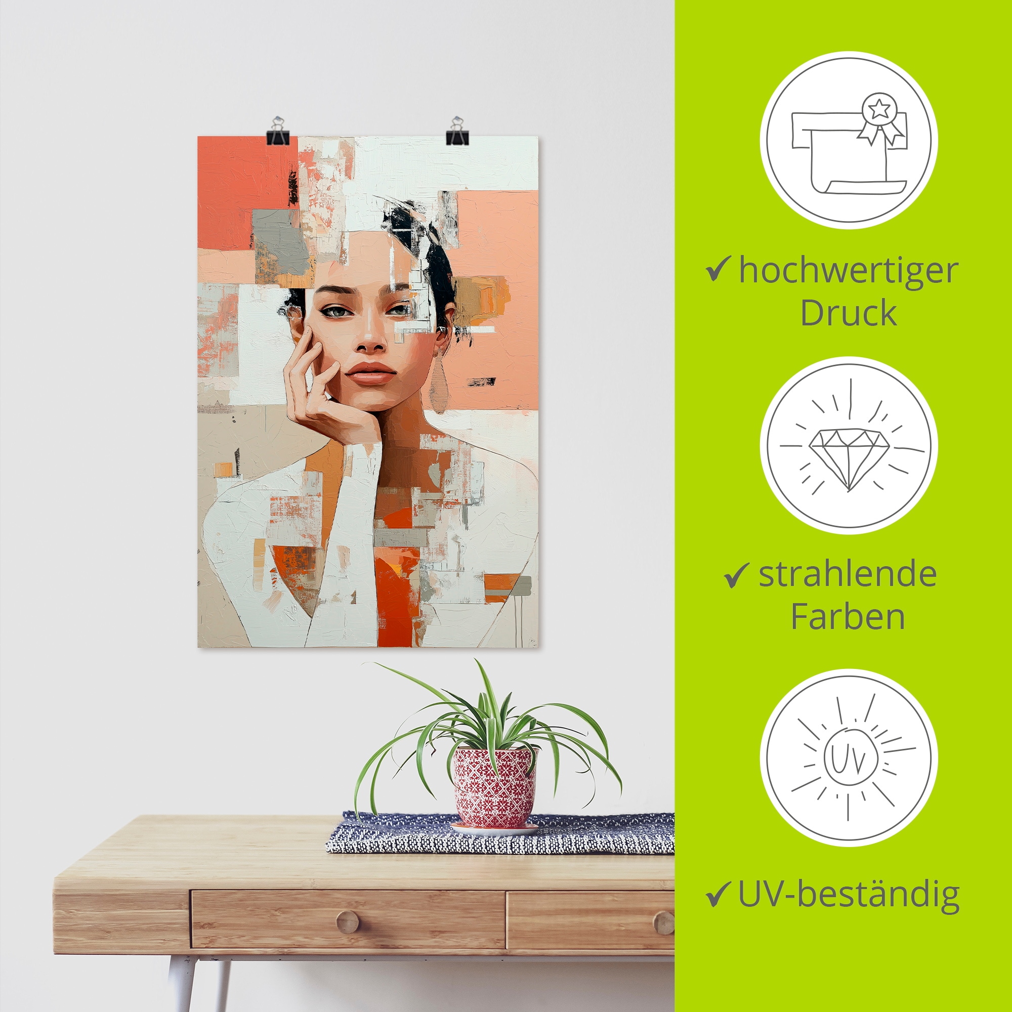 Artland Wandbild »Blick im Fragment« Bilder von Frauen 1 Stk. tlg. als Alubild, Leinwandbild, Poster, Wandaufkleber in verschied. Grössen