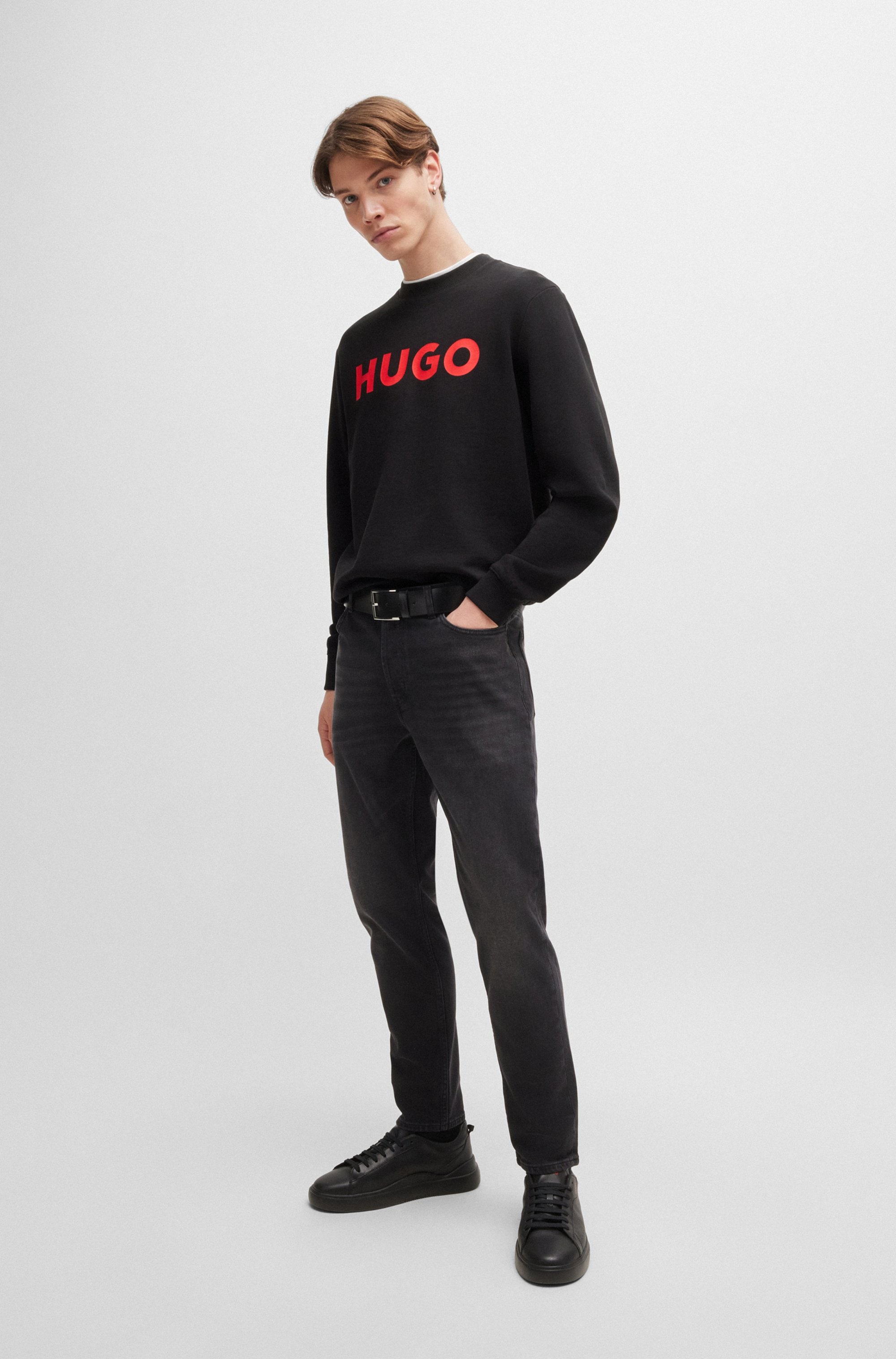 HUGO Sweatshirt »Dem«, Rundhalsausschnitt, Regular Fit, HUGO Druck
