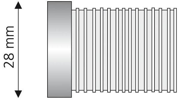 2 Ø günstig kaufen St.), mm Gardinenstangen-Endstück, Liedeco 28 Gardinenstange (Set, für