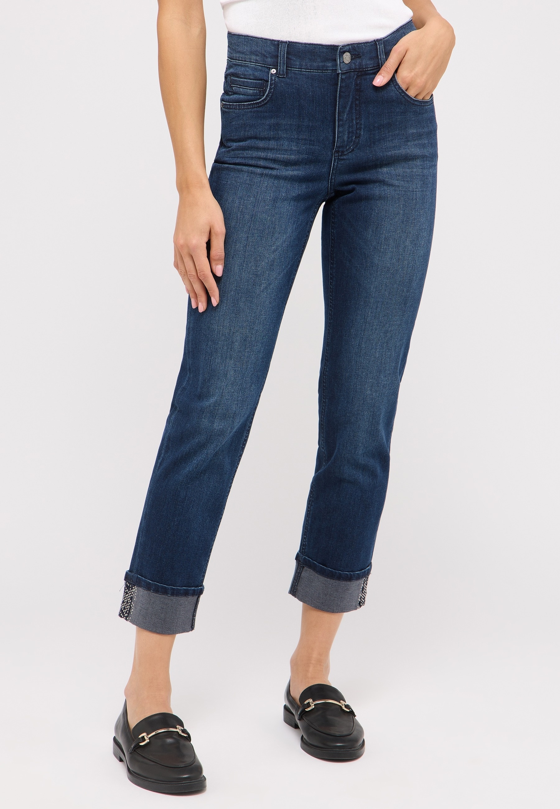 Image of ANGELS 7/8-Jeans "CICI CROP GLAM" mit Schmucksteinchen veredelt