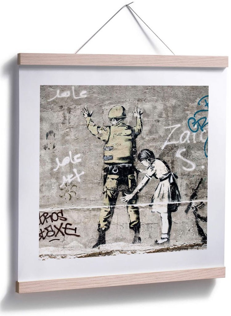 Wall-Art Poster »Graffiti Bilder Mädchen und Soldat«, Menschen, (1 St.),  Poster, Wandbild, Bild, Wandposter jetzt kaufen