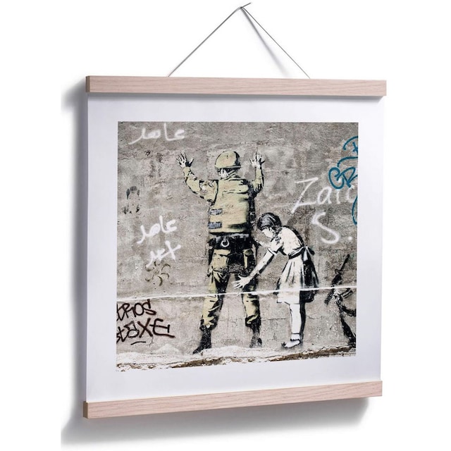 Wall-Art Poster »Graffiti Bilder Mädchen und Soldat«, Menschen, (1 St.),  Poster, Wandbild, Bild, Wandposter jetzt kaufen