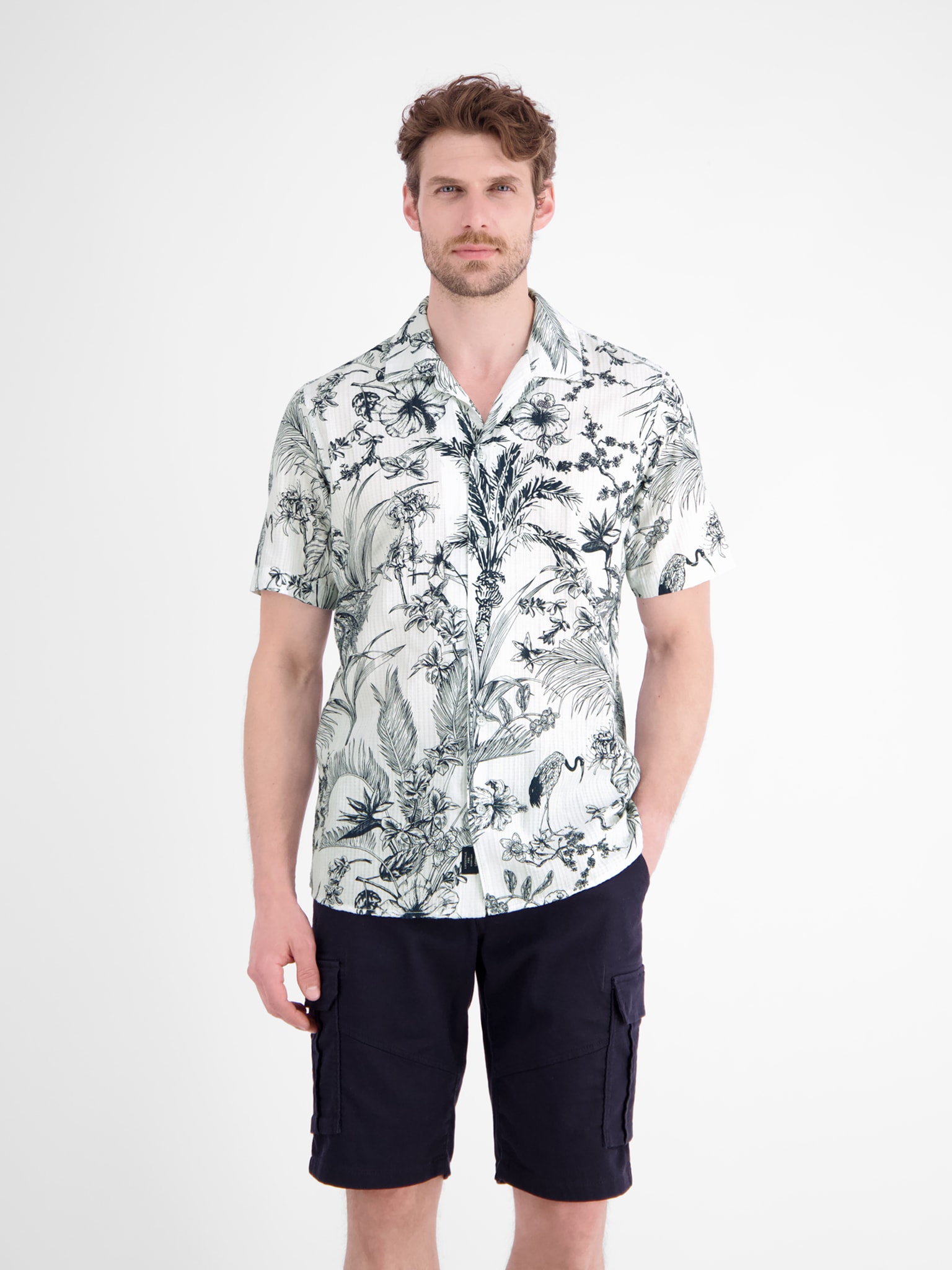 Image of LERROS Hawaiihemd Sommerhemd mit floralem Muster