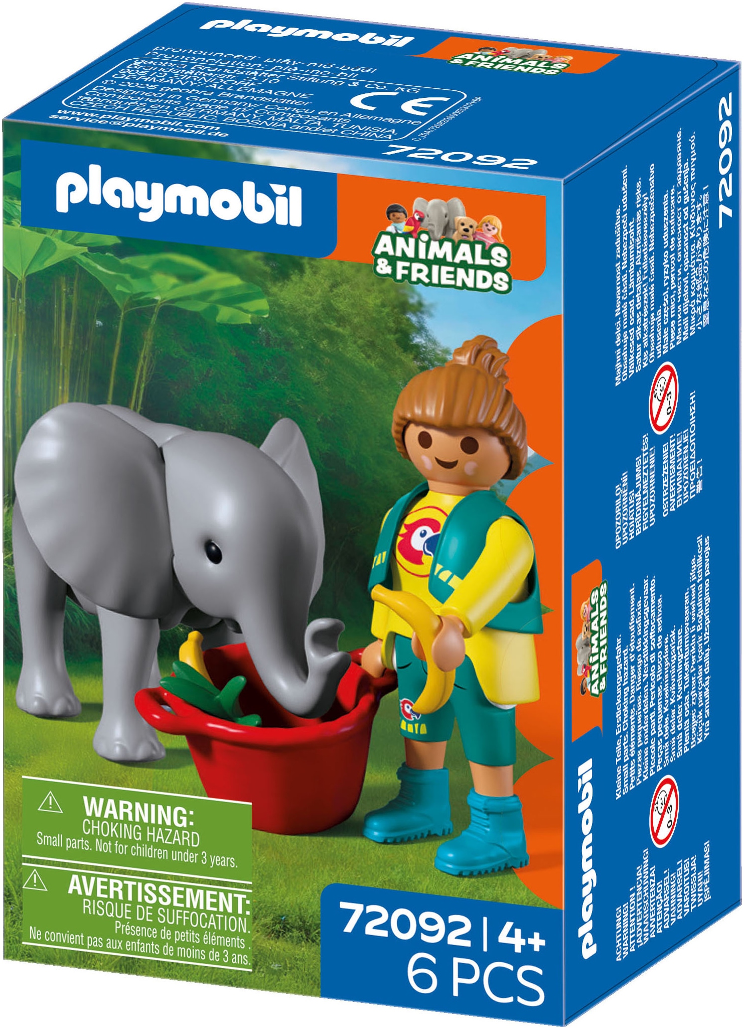 Playmobil® Konstruktions-Spielset »Zoo: Elefantenbaby und Pflegerin (72092), Animals & Friends« Made in Europe