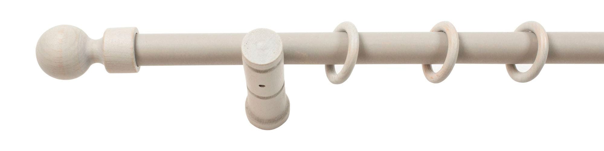 SN DECO GROUP Gardinenstange »Giro«, 1 läufig-läufig, Fixmass, 28 mm, Holz, verschiedenen Längen und Farben, Komplettset