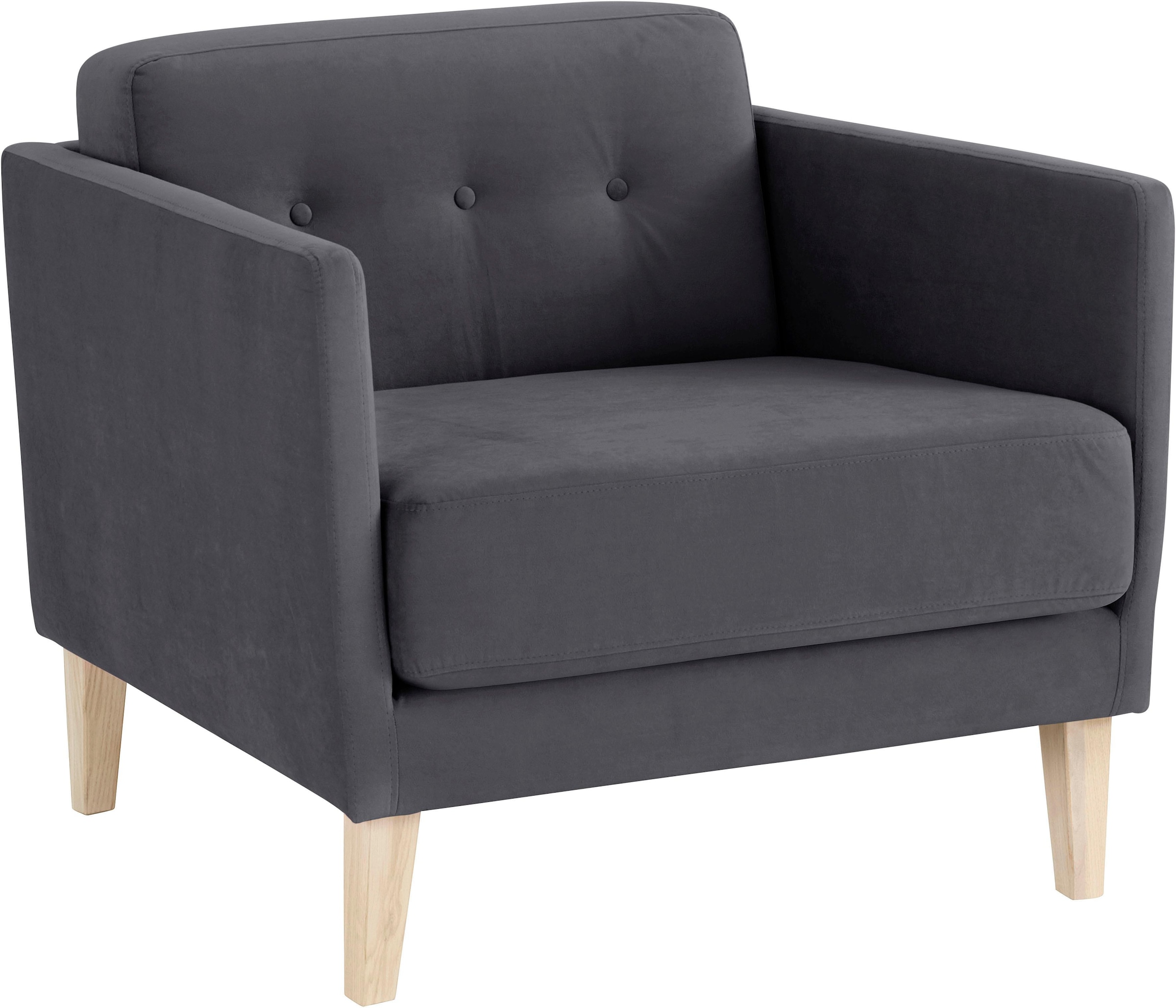 andas Fauteuil »Raadal« in skandinavischer Optik, mit Knopfheftung, Design by Morten Georgsen