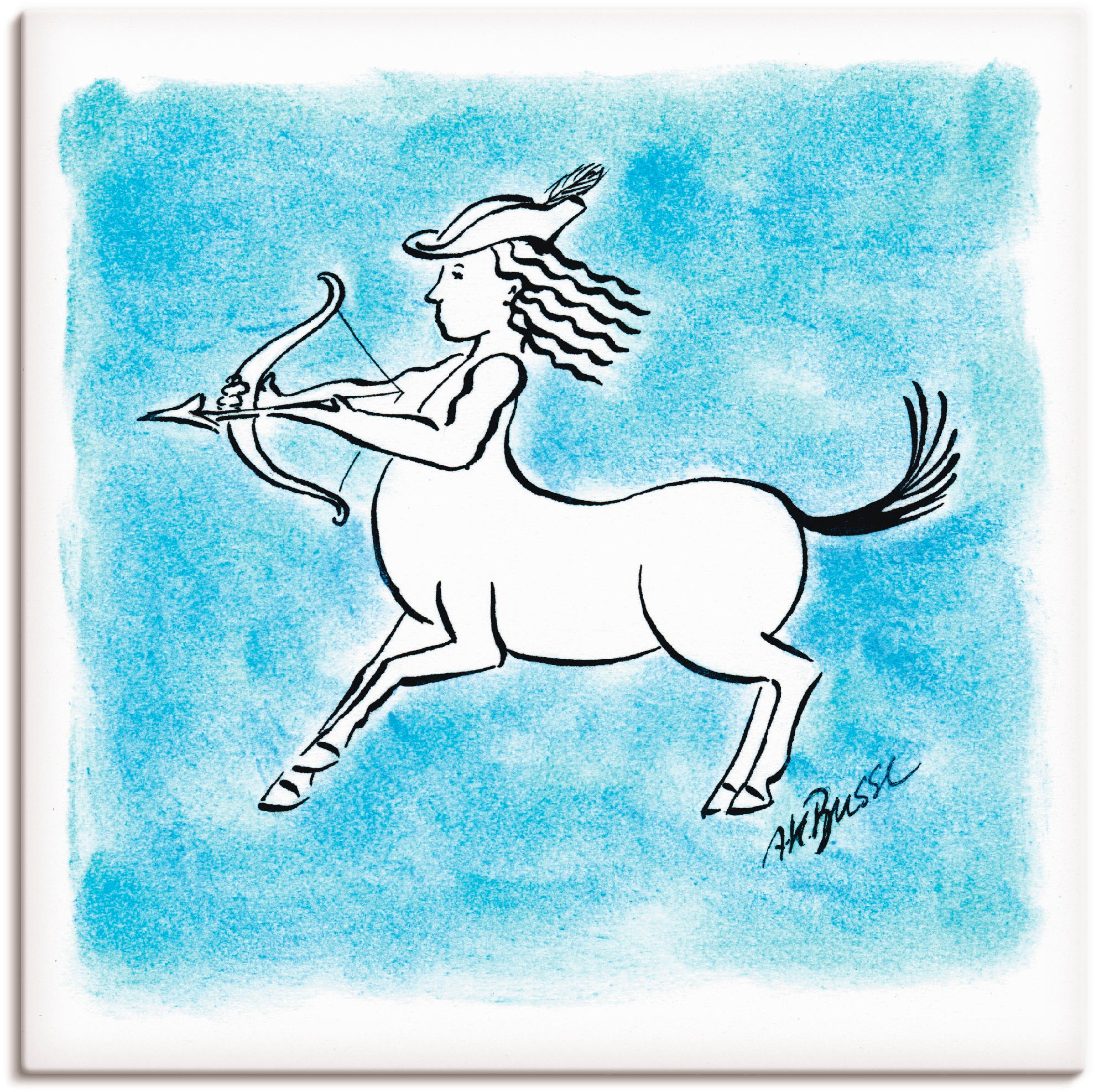 Image of Artland Wandbild »Serie Sternzeichen Schütze«, Sternzeichen, (1 St.), in vielen Grössen & Produktarten -Leinwandbild, Poster, Wandaufkleber / Wandtattoo auch für Badezimmer geeignet bei Ackermann Versand Schweiz