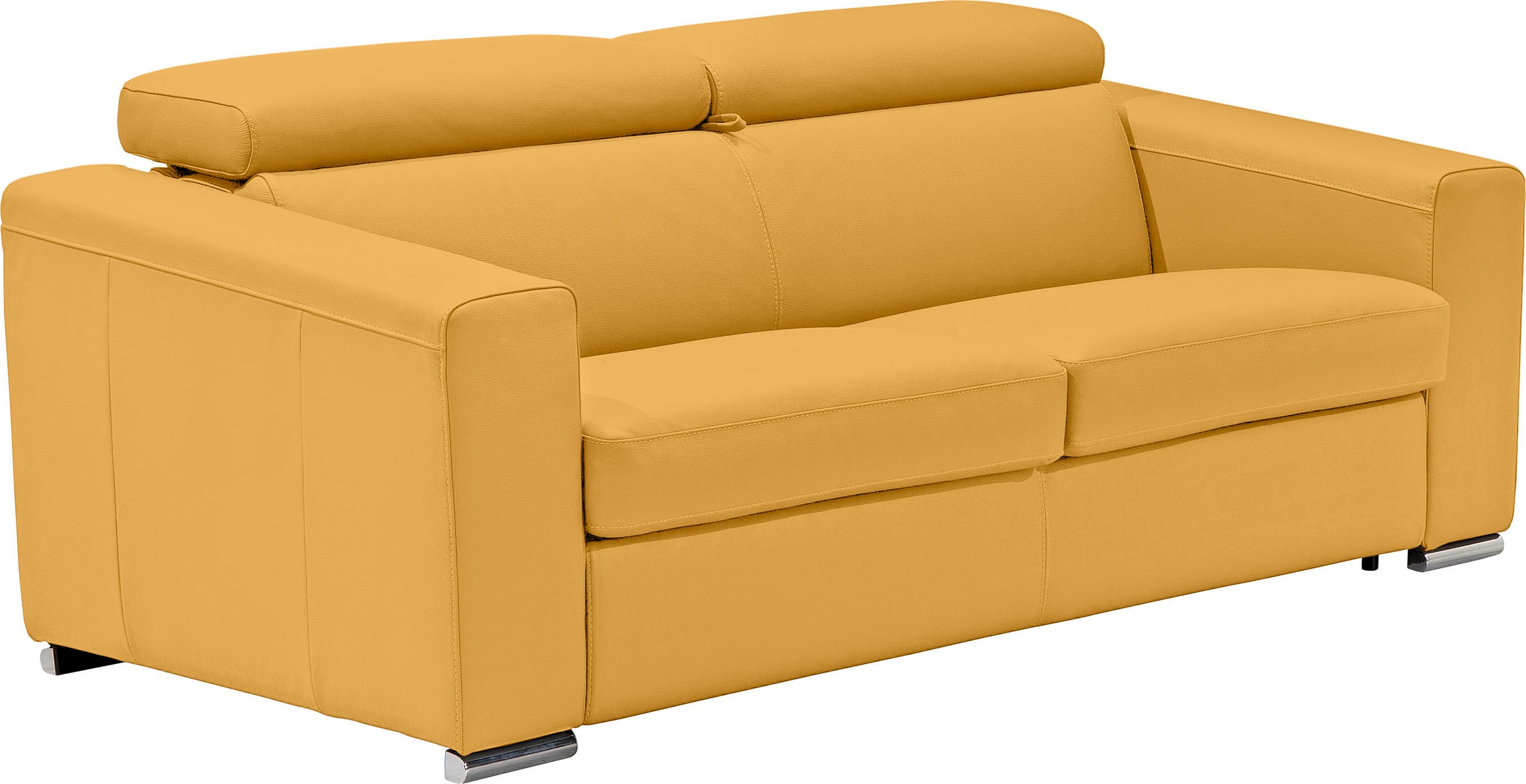Egoitaliano Schlafsofa »Cabiria, Design und super Sitz- und Liegekomfort«, Sofa inkl. Schlaffunktion, Kopfteile verstellbar, mit Metallfüssen