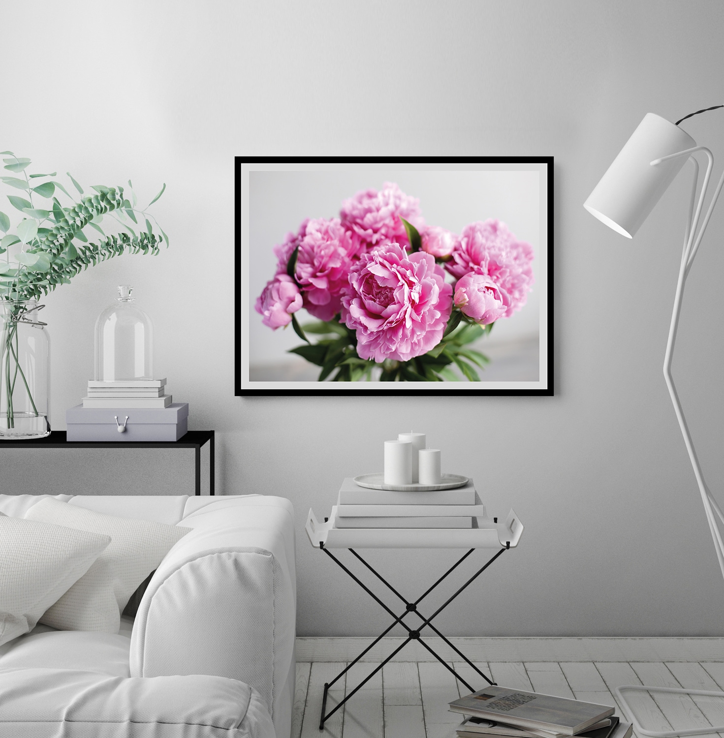 Image of queence Bild "Linn" Blumen Blumenbilder Blätter Foto Kunst gerahmt