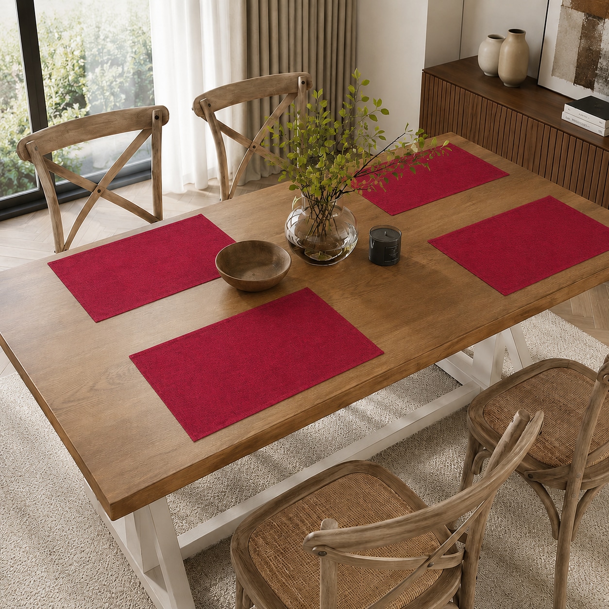GOODproduct Set de table »Meellon« ensemble de 2, différentes tailles, structuré, salle à manger, table à manger, déco