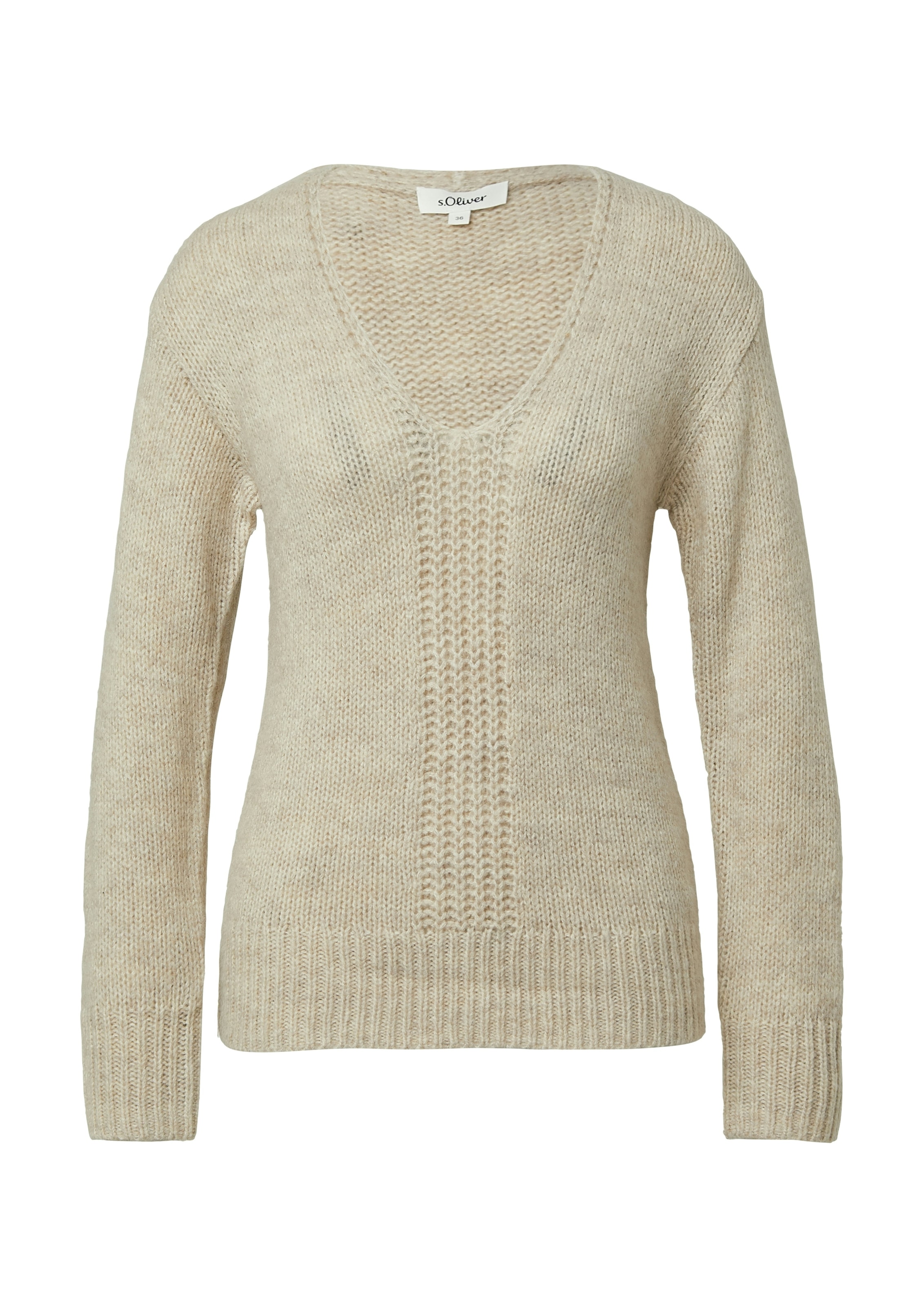 s.Oliver Pull en tricot avec encolure en V