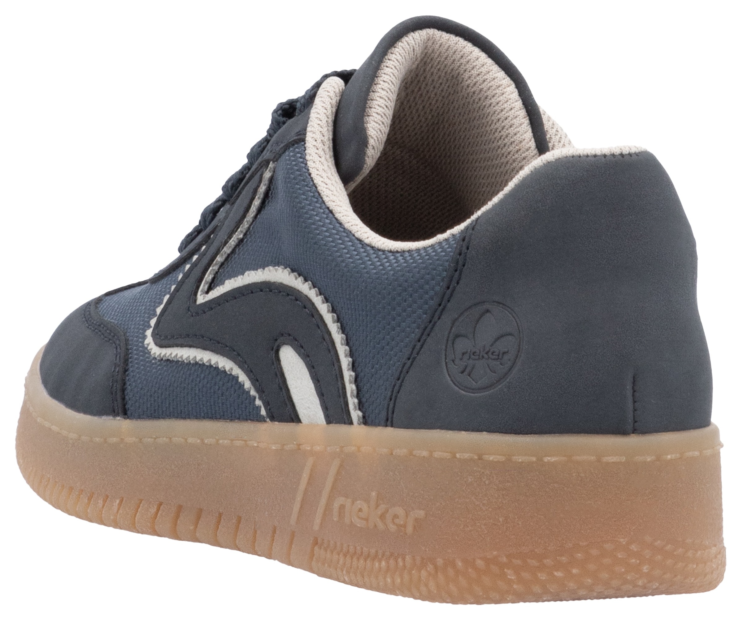 RIEKER Sport Plateausneaker, Freizeitschuh, Halbschuh, Schnürschuh in veganer Verarbeitung