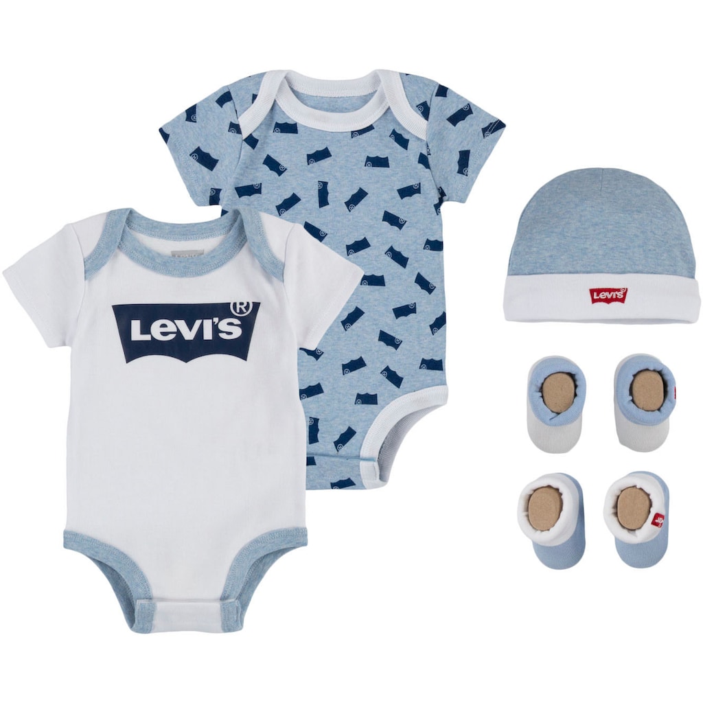 Levi's® Kids Kurzarmbody »Neugeborenen-Geschenkset BATWING 5PC SET«, (5 tlg.), UNISEX