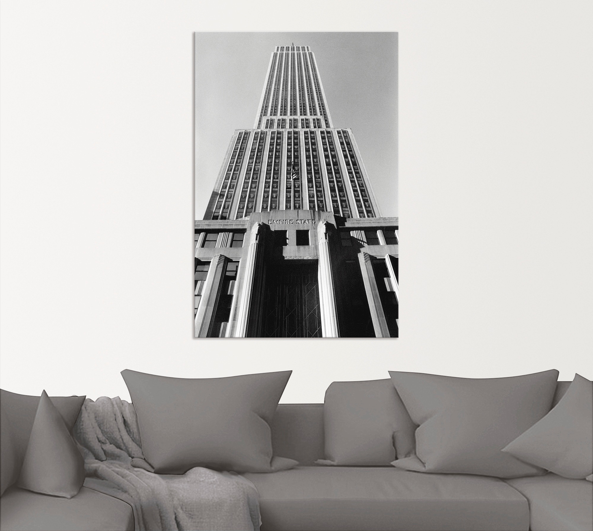 Image of Artland Wandbild »Empire State Building I«, Gebäude, (1 St.), in vielen Grössen & Produktarten - Alubild / Outdoorbild für den Aussenbereich, Leinwandbild, Poster, Wandaufkleber / Wandtattoo auch für Badezimmer geeignet bei Ackermann Versand Schweiz