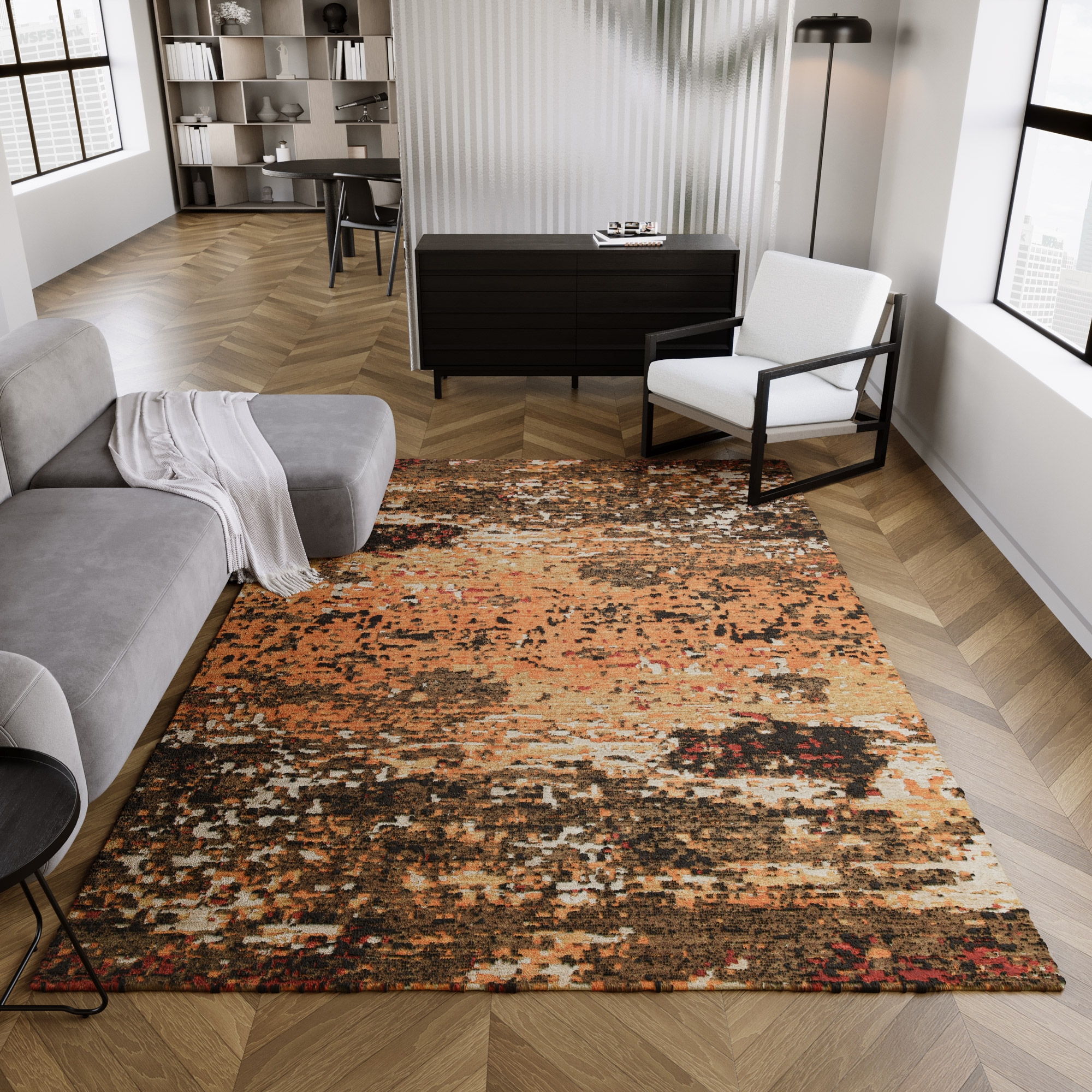 Image of Esprit Teppich "East Village" rechteckig 6 mm Höhe Wollteppich, Vintage, gewebt, kurzflor, edel, Wohnzimmer, boho