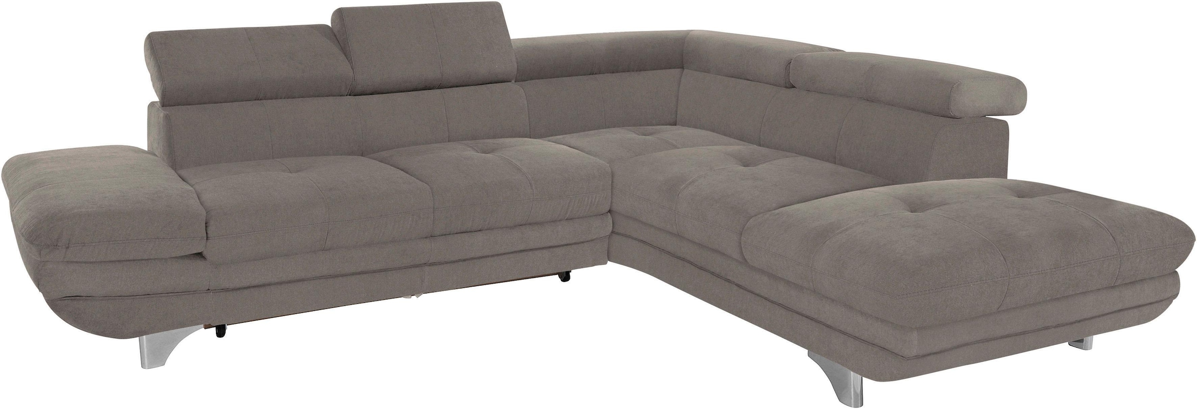 COTTA Ecksofa »Enterprise L-Form« mit Arm- & Kopfteilverstellung, wahlweise mit Bettfunktion
