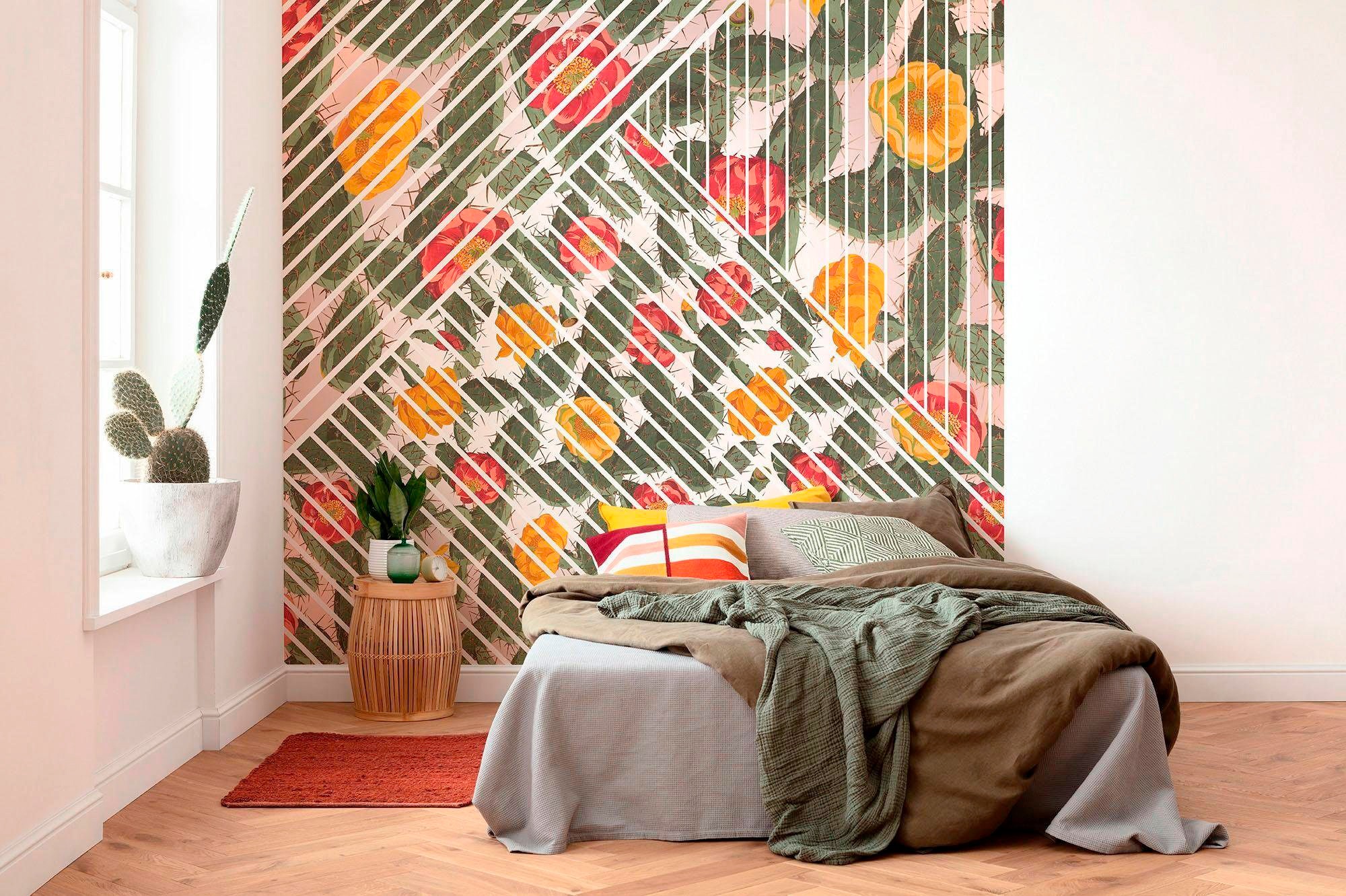 Komar Vliestapete »Digitaldruck Vlies - Cactus - Grösse 300 x 280 cm«, bedruckt, Wohnzimmer, Schlafzimmer