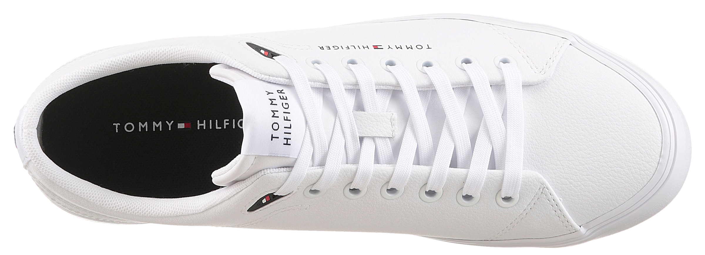 Tommy Hilfiger Sneakers »TH HI VULC CORE LOW LTH II ESS«  , Freizeitschuh, Halbschuh, Schnürer in schmaler Form