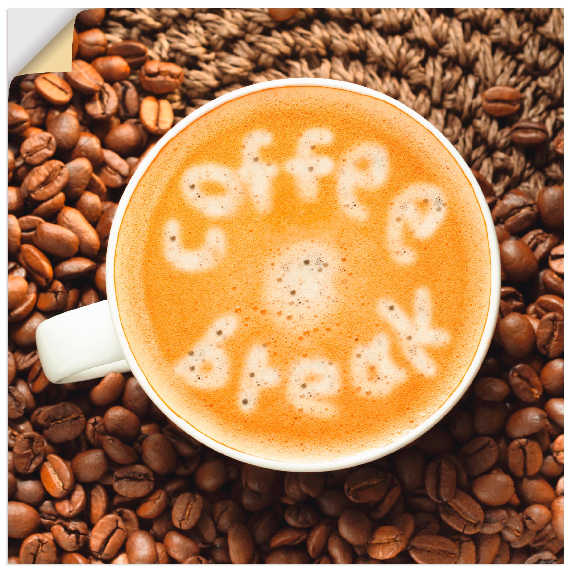 Image of Artland Wandbild »Kaffeepause«, Getränke, (1 St.), in vielen Grössen & Produktarten -Leinwandbild, Poster, Wandaufkleber / Wandtattoo auch für Badezimmer geeignet bei Ackermann Versand Schweiz